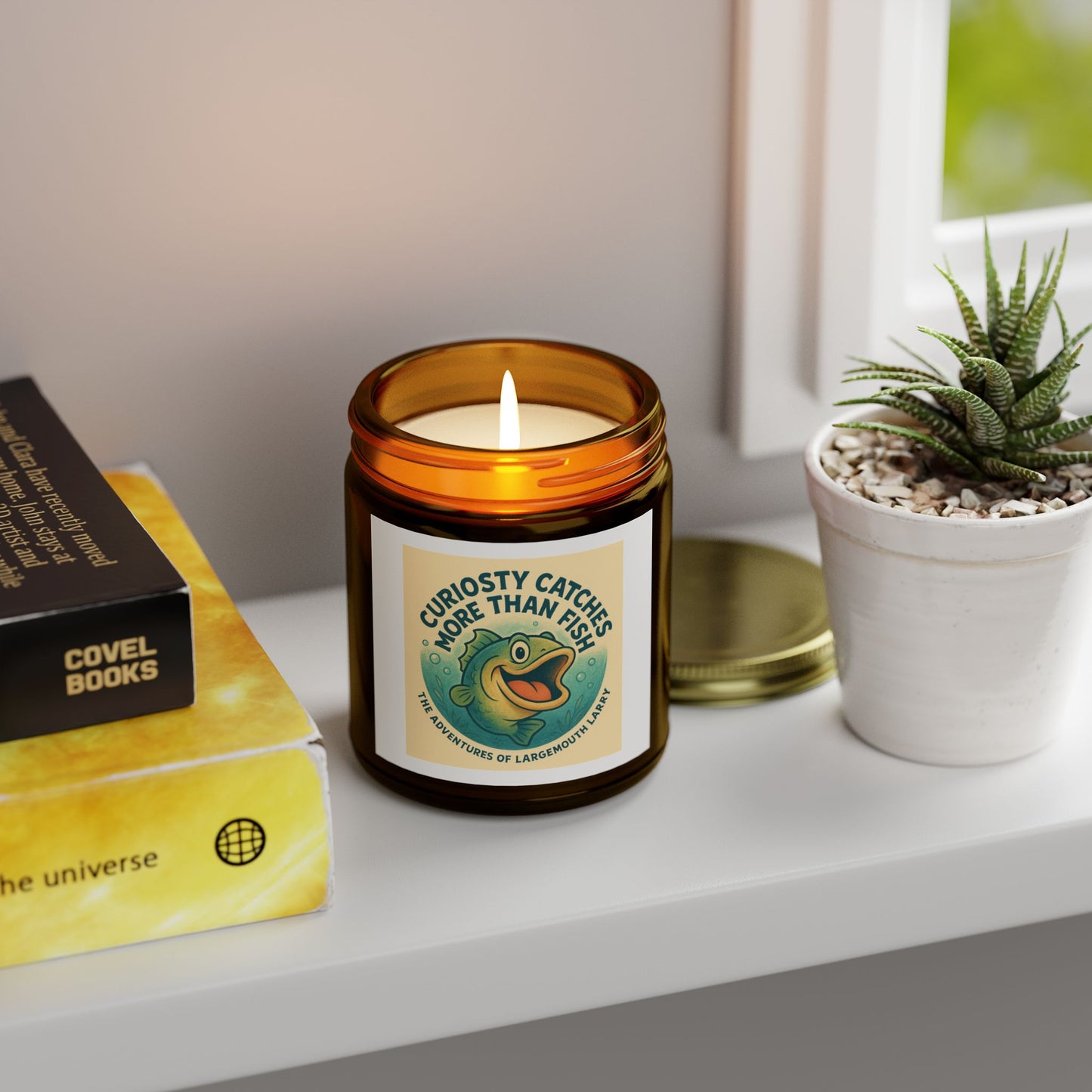 Curiosity Candles: Scented Coconut Apricot Wax, Cozy Home Gift, Eco-Friendly Decor, Relaxing Aromatherapy, Unique Party Favor