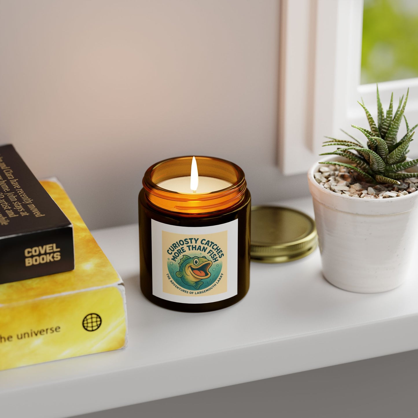 Curiosity Candles: Scented Coconut Apricot Wax, Cozy Home Gift, Eco-Friendly Decor, Relaxing Aromatherapy, Unique Party Favor
