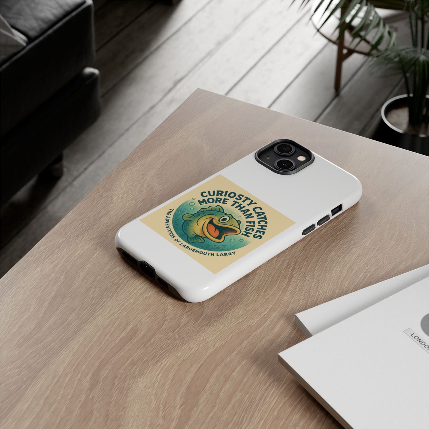 Fishing Phone Case | Curiosity Catches More Than Fish | Gift for Anglers, Outdoor Enthusiasts, Birthday, Father's Day