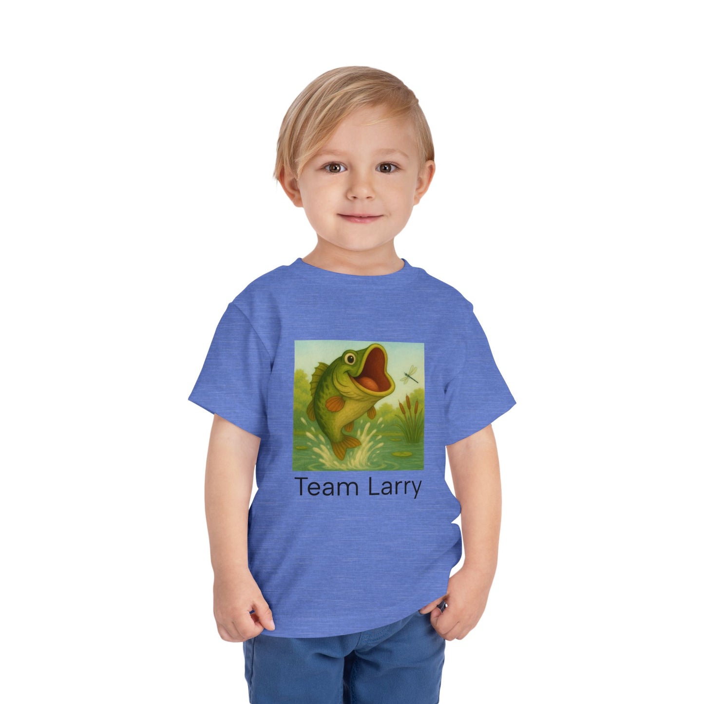 Team Larry Toddler Tee - Fun, Playful, Kids' T-Shirt for Birthday, Gift, Summer, Everyday Wear, Fishing Theme