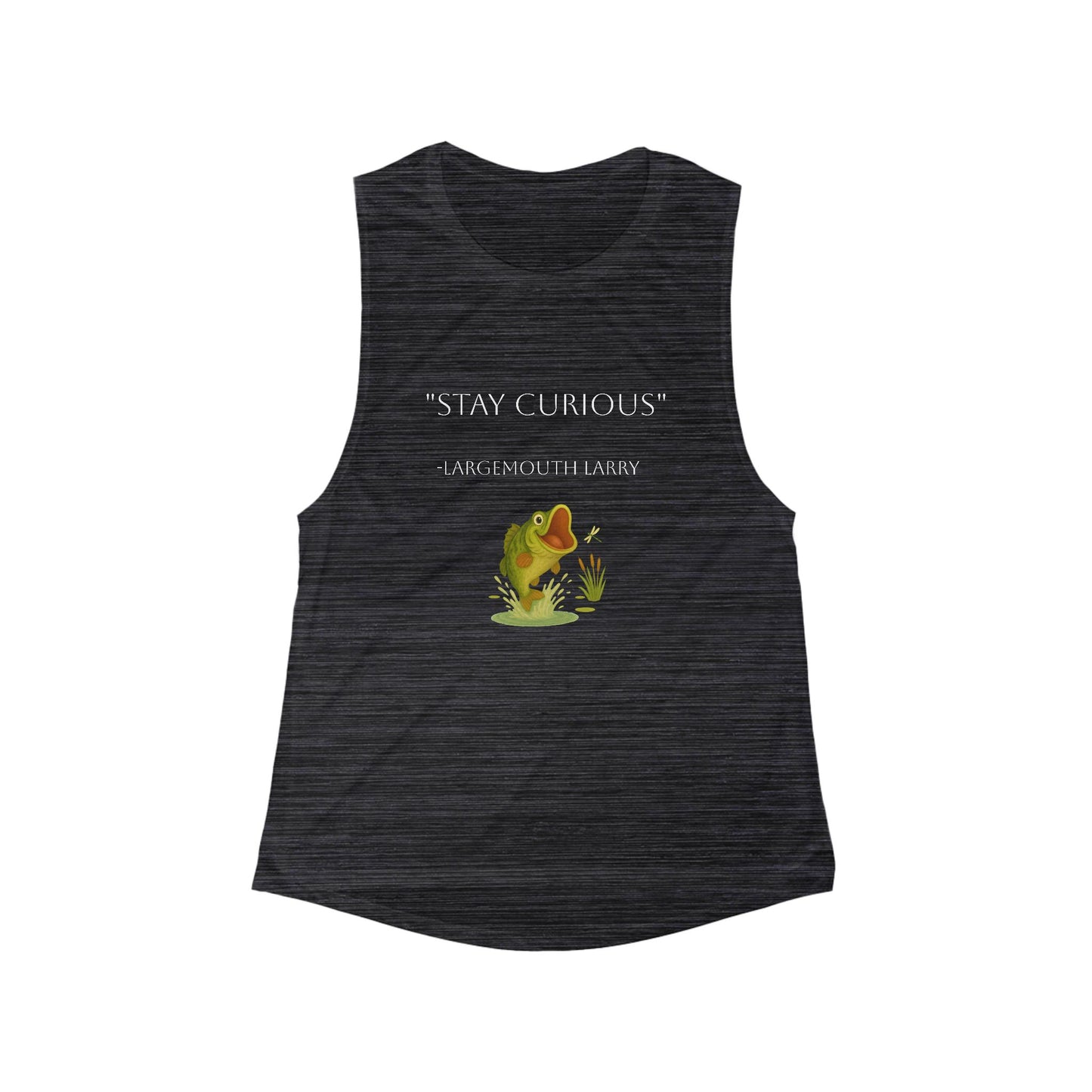 Women's Flowy Scoop Muscle Tank - Stay Curious Frog Tank Top, Casual Workout Shirt, Gift for Nature Lovers, Inspirational Fitness [...]
