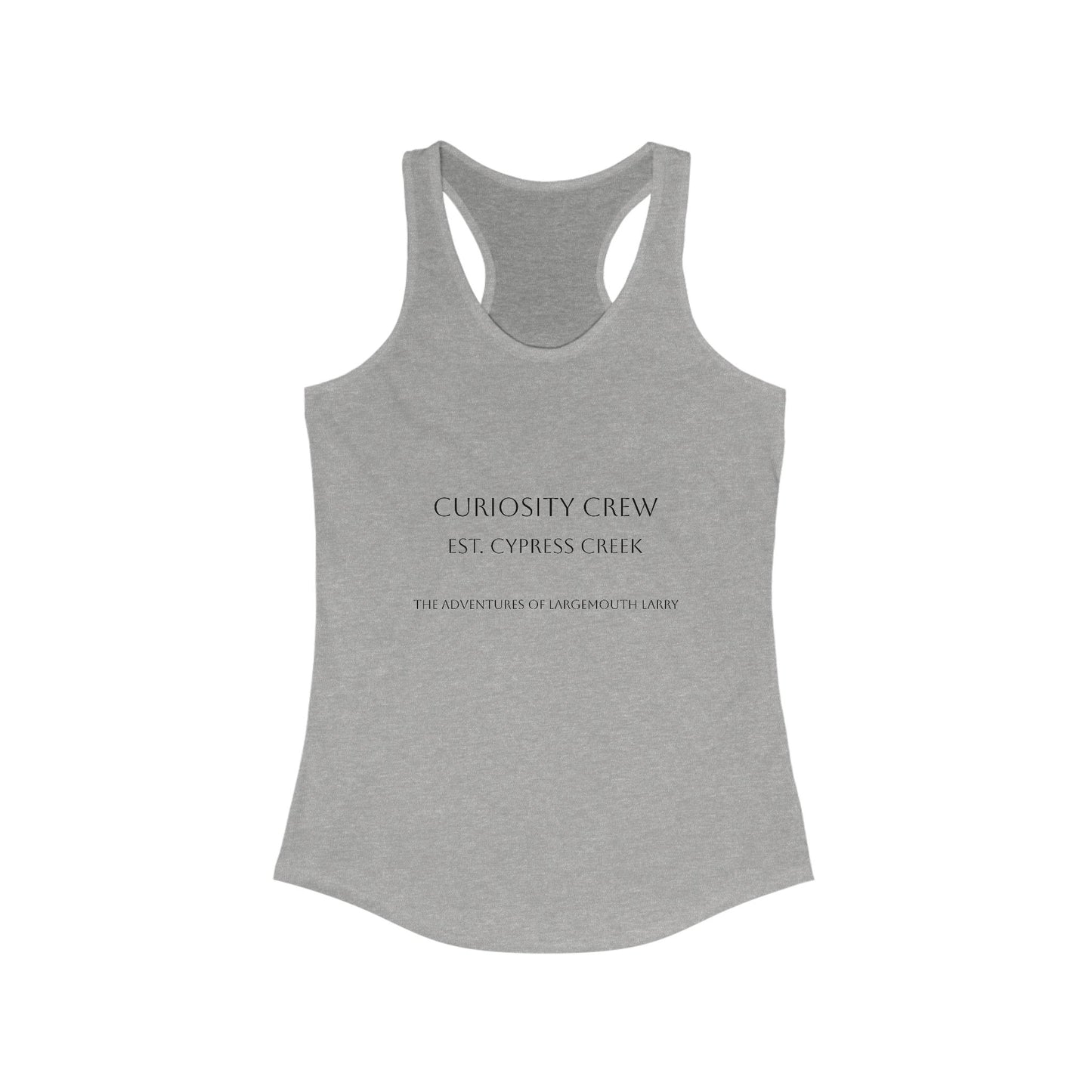 Curiosity Crew Women's Racerback Tank Top | Motivational Workout Tee, Fitness Apparel, Casual Summer Shirt, Gift for Her