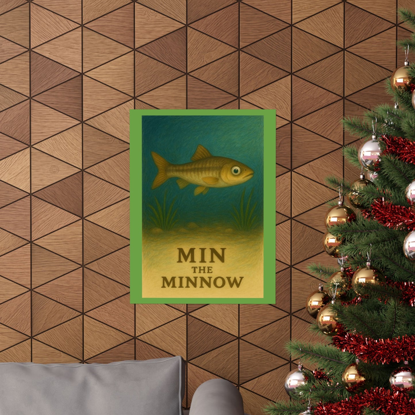 Whimsical Fish Art Poster | Matte Vertical Posters for Kids Room, Nursery Decor, Gift for Fishing Enthusiasts, Aquatic-Themed Wall Art