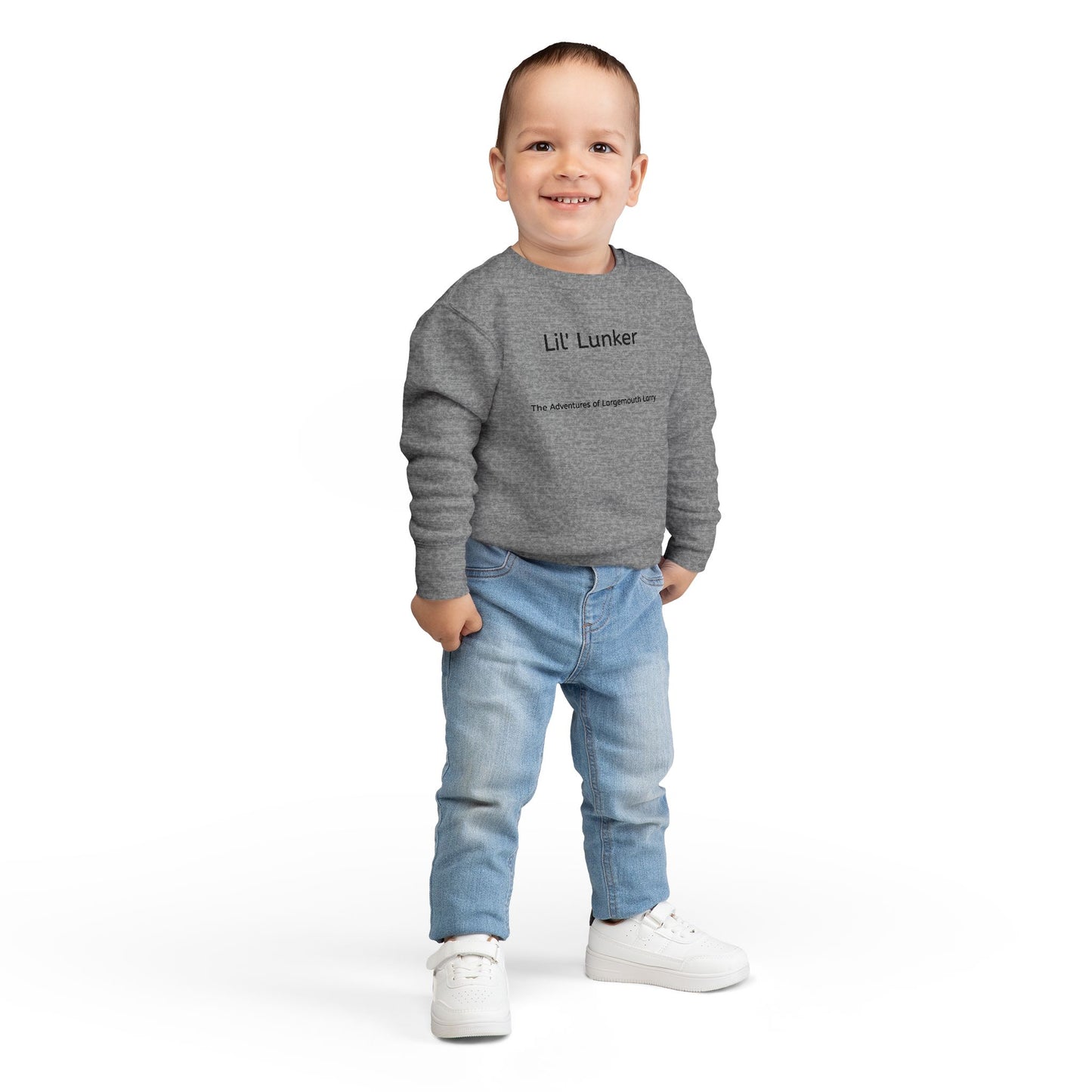 Toddler Fishing Sweatshirt - Lil' Lunker Design, Gift for Kids, Cute Fishing Apparel, Outdoor Adventure Clothing, Fun Toddler Outfit