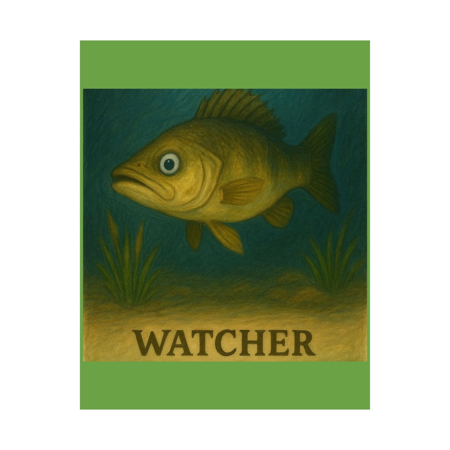 Artistic Fish Poster, Nature Wall Art, Fishing Decor, Home Office Decoration, Perfect Gift for Anglers, Watcher Design