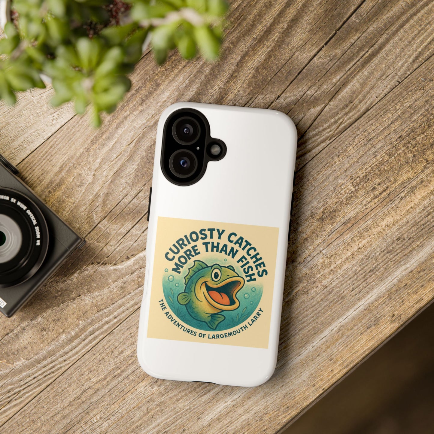 Fishing Phone Case | Curiosity Catches More Than Fish | Gift for Anglers, Outdoor Enthusiasts, Birthday, Father's Day