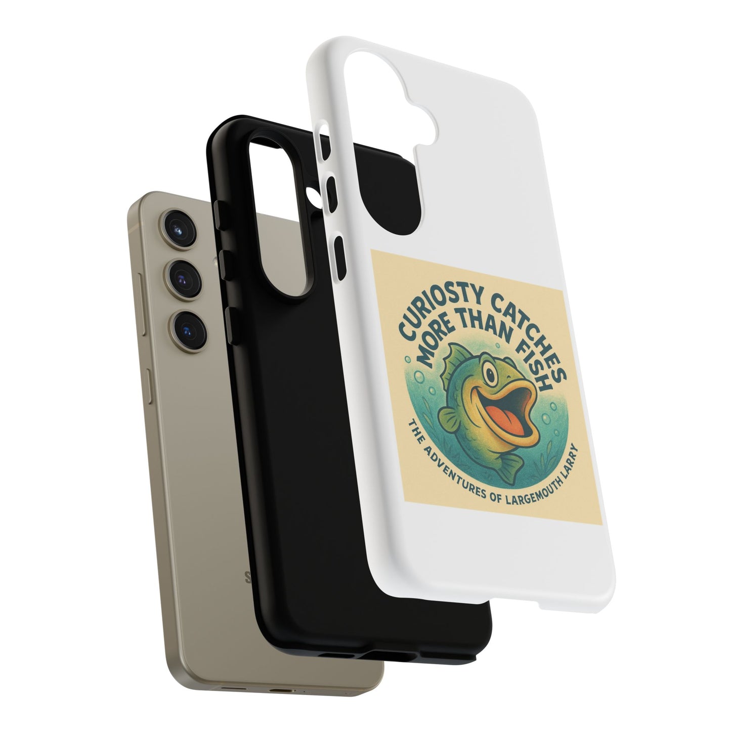Fishing Phone Case | Curiosity Catches More Than Fish | Gift for Anglers, Outdoor Enthusiasts, Birthday, Father's Day