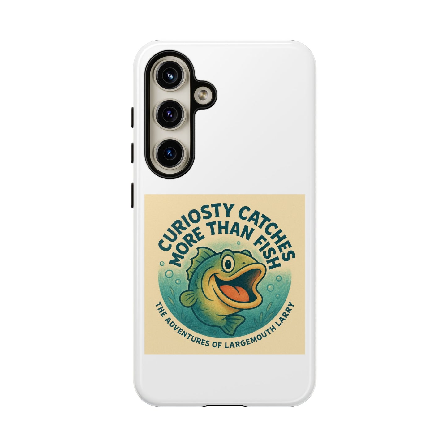 Fishing Phone Case | Curiosity Catches More Than Fish | Gift for Anglers, Outdoor Enthusiasts, Birthday, Father's Day