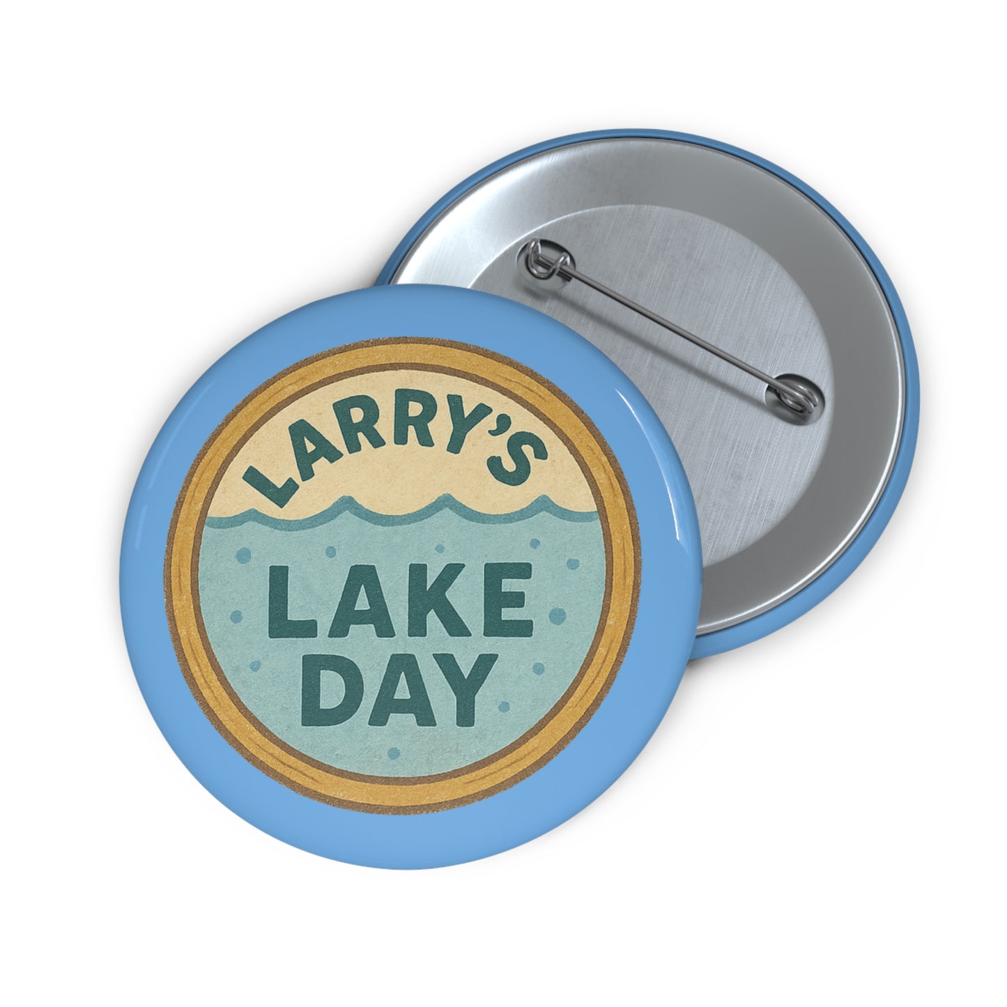 Personalized Lake Day Pin Buttons, Custom Badge, Fun Party Favor, Unique Gift, Summer Outdoor Accessory