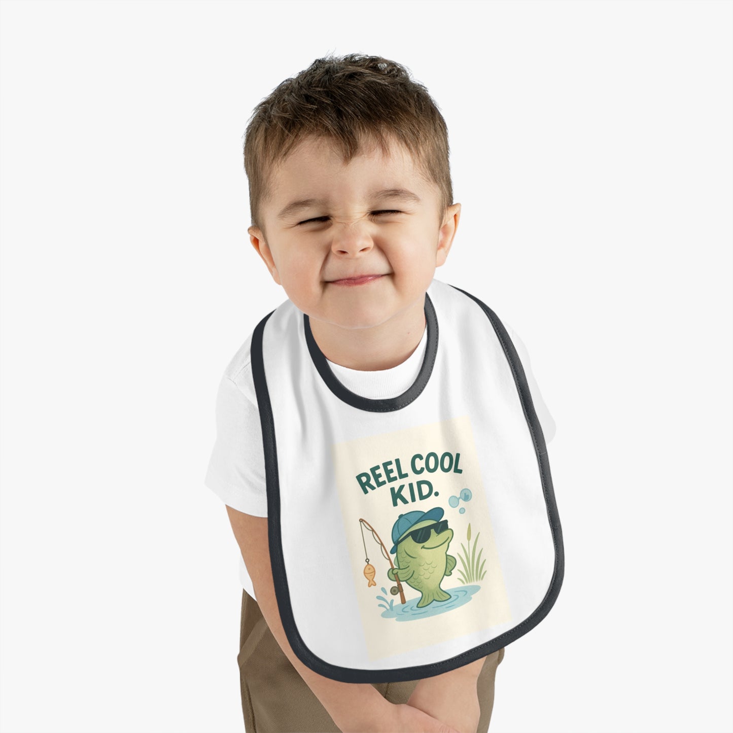 Cool Kid Fishing Bib | Baby Bib for Fishing Lovers, Cute Infant Gift, Baby Shower Present, Catching Fish, Outdoor Adventure Gear