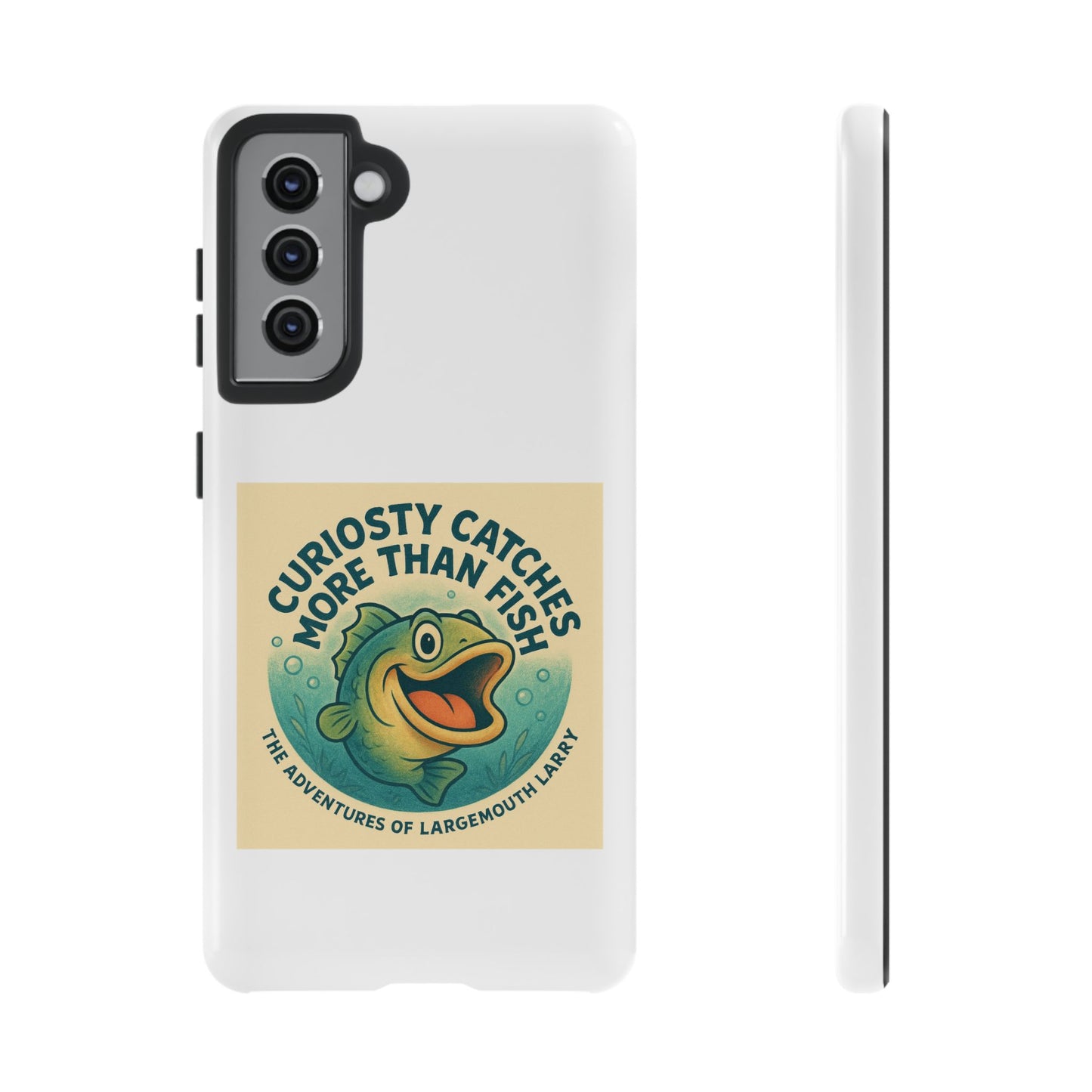 Fishing Phone Case | Curiosity Catches More Than Fish | Gift for Anglers, Outdoor Enthusiasts, Birthday, Father's Day