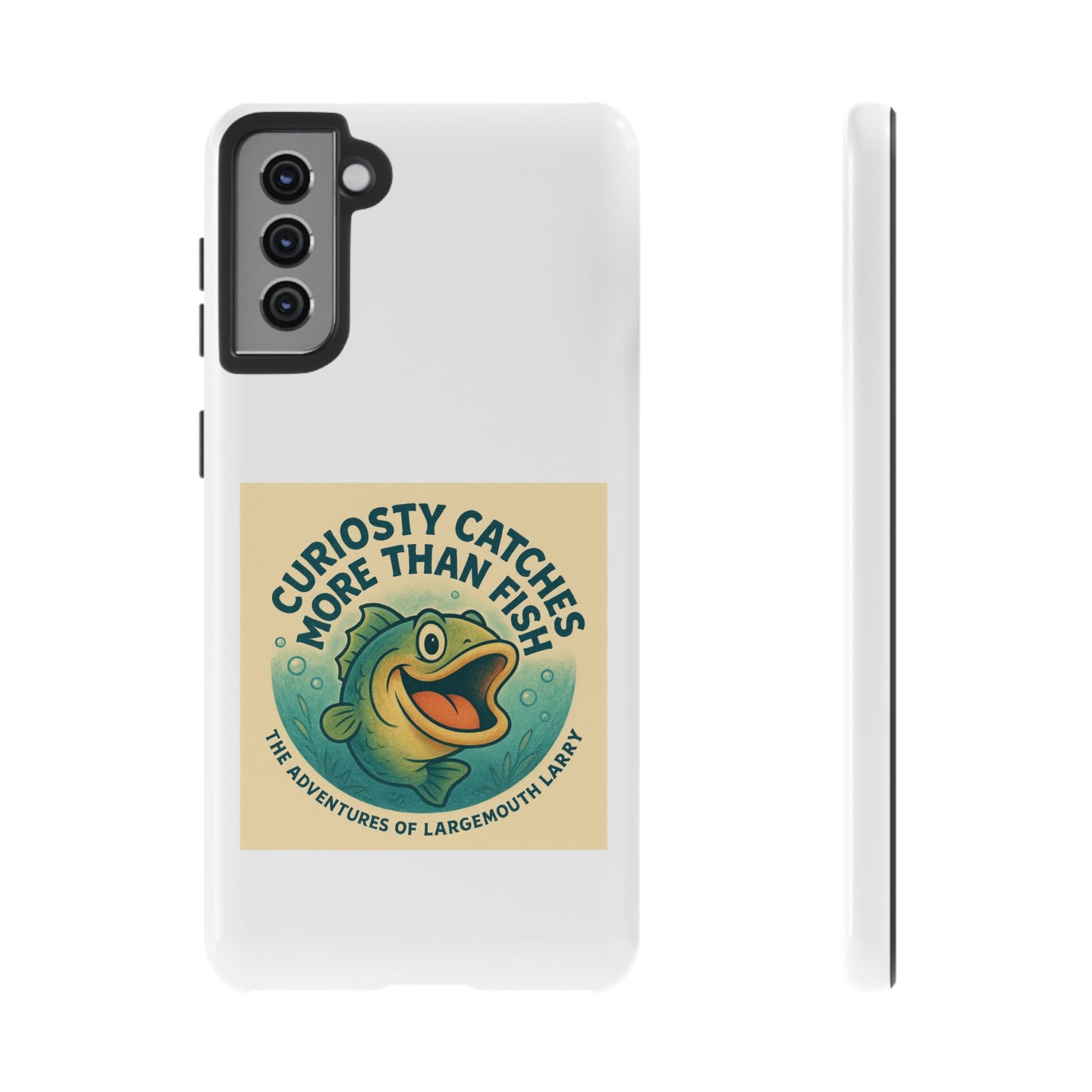 Fishing Phone Case | Curiosity Catches More Than Fish | Gift for Anglers, Outdoor Enthusiasts, Birthday, Father's Day