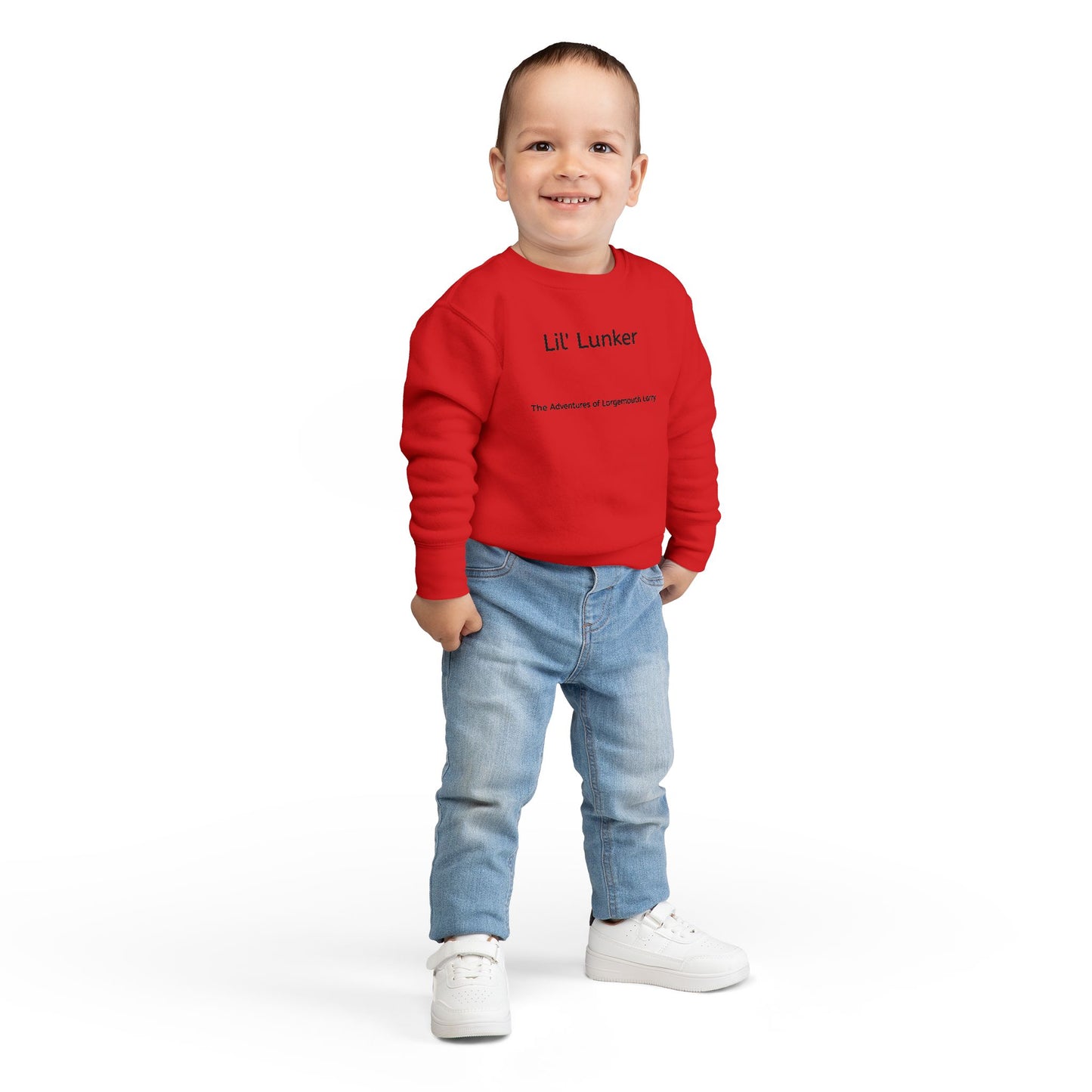 Toddler Fishing Sweatshirt - Lil' Lunker Design, Gift for Kids, Cute Fishing Apparel, Outdoor Adventure Clothing, Fun Toddler Outfit