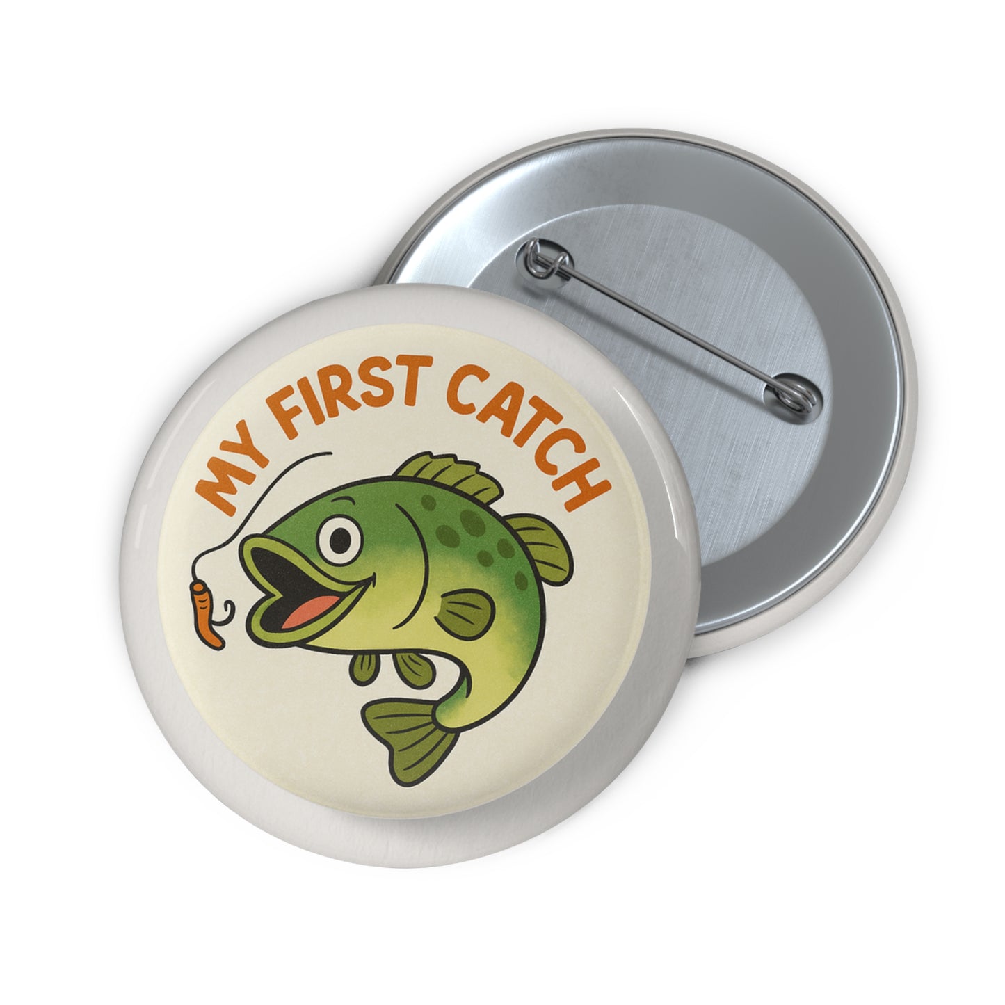 Custom Fishing Pin Buttons - Perfect for Kids, Fishing Enthusiasts, Birthday Gifts, and Celebration Accessories, My First Catch