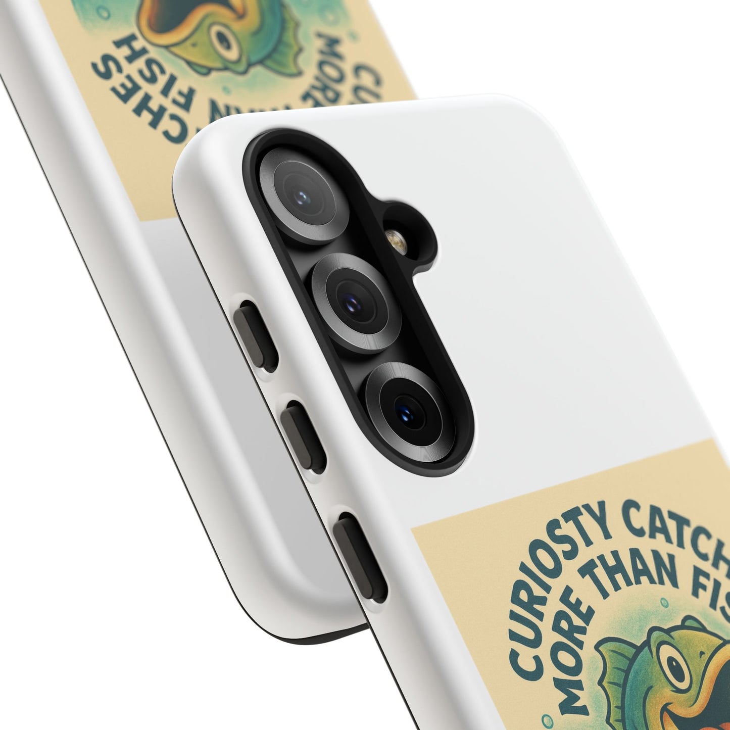 Fishing Phone Case | Curiosity Catches More Than Fish | Gift for Anglers, Outdoor Enthusiasts, Birthday, Father's Day