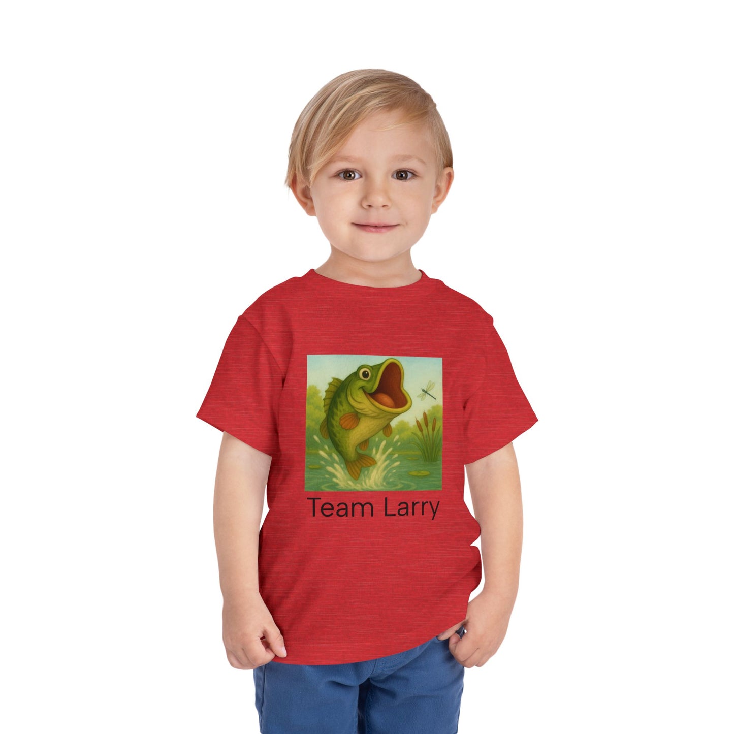 Team Larry Toddler Tee - Fun, Playful, Kids' T-Shirt for Birthday, Gift, Summer, Everyday Wear, Fishing Theme