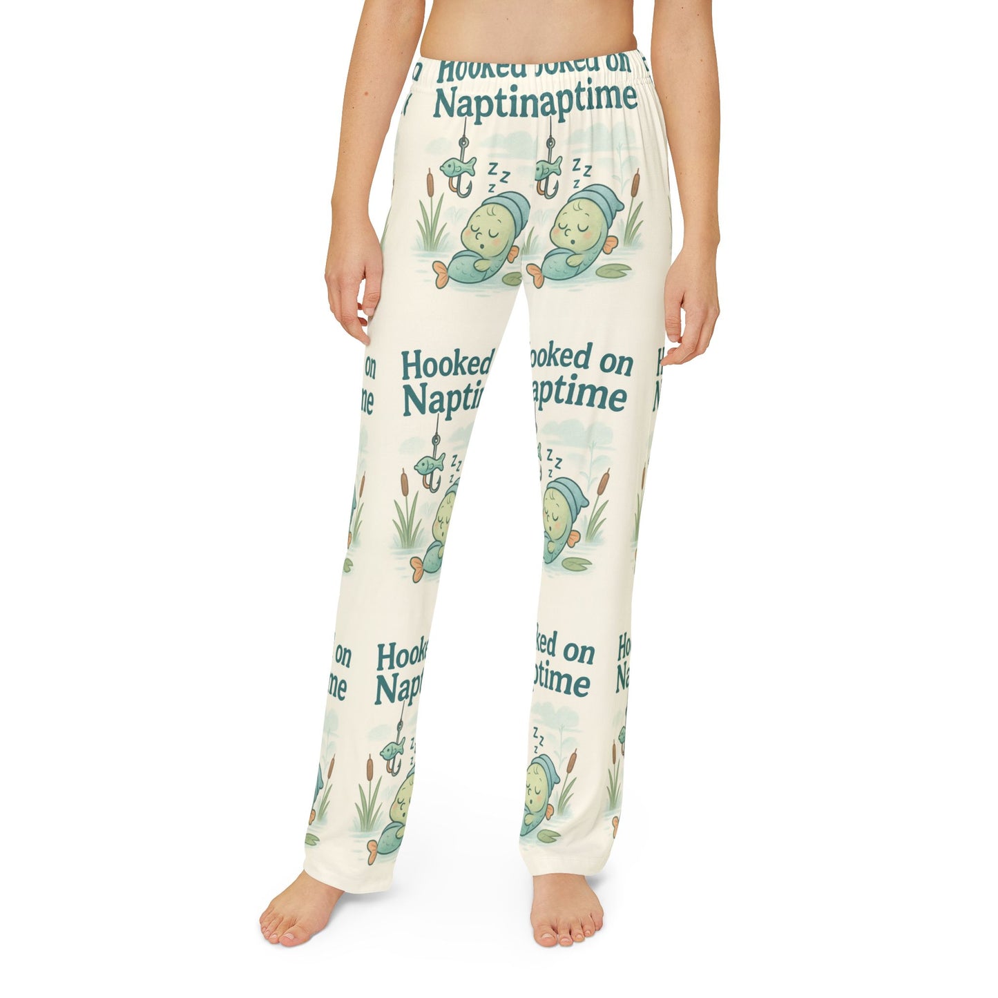 Kids Lounge Pants - Hooked on Naptime, Comfy Sleepwear, Relaxed Fit Pajama Pants, Perfect for Movie Nights, Cute Gifts for Kids