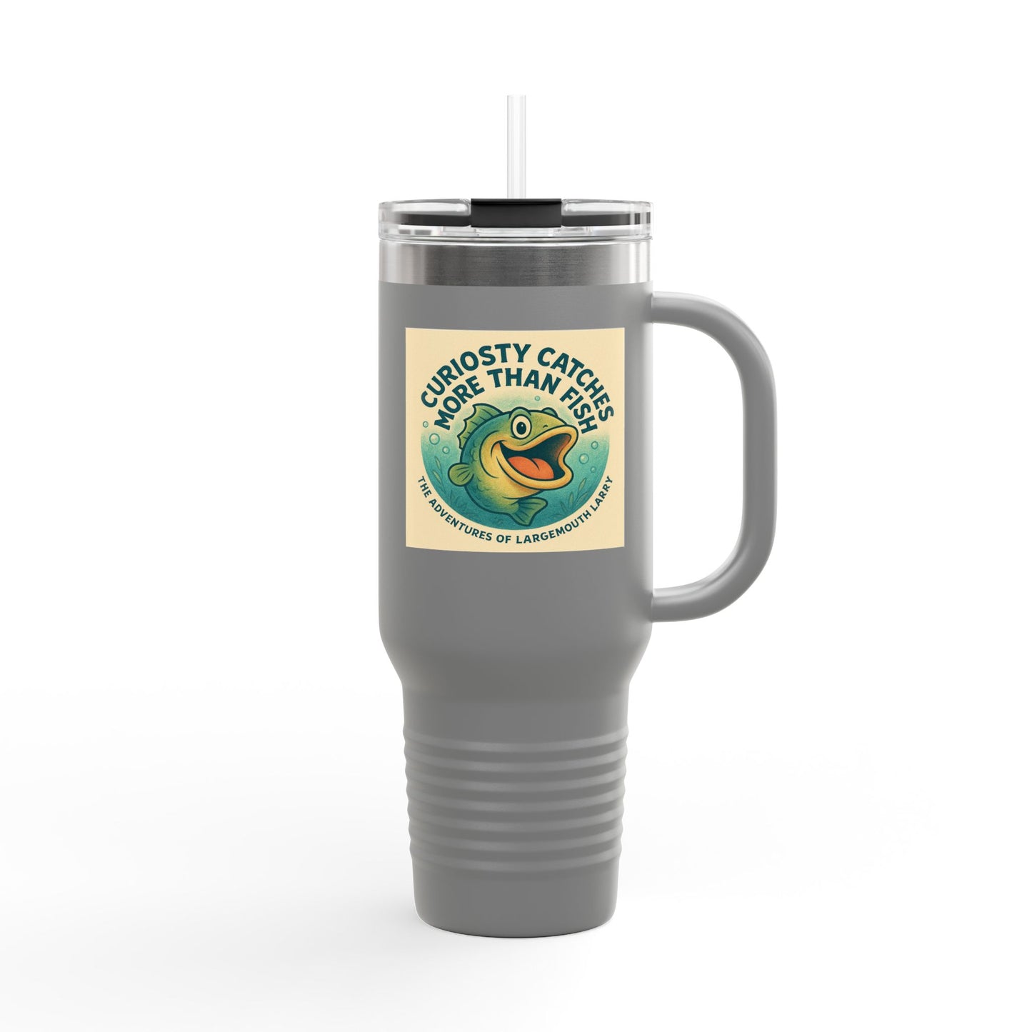 Curiosity Catching Travel Mug | Insulated Fishing Mug | 40oz Travel Cup | Perfect for Outdoors | Gift for Fishermen & Adventurers | [...]