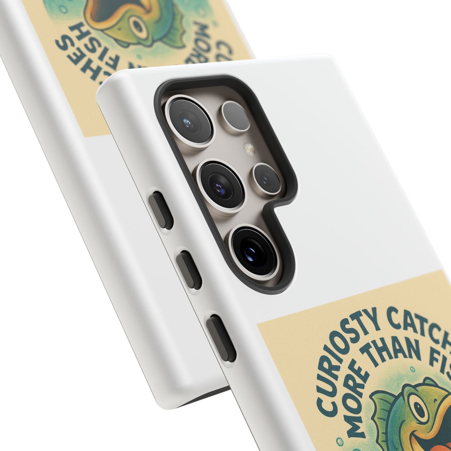 Fishing Phone Case | Curiosity Catches More Than Fish | Gift for Anglers, Outdoor Enthusiasts, Birthday, Father's Day