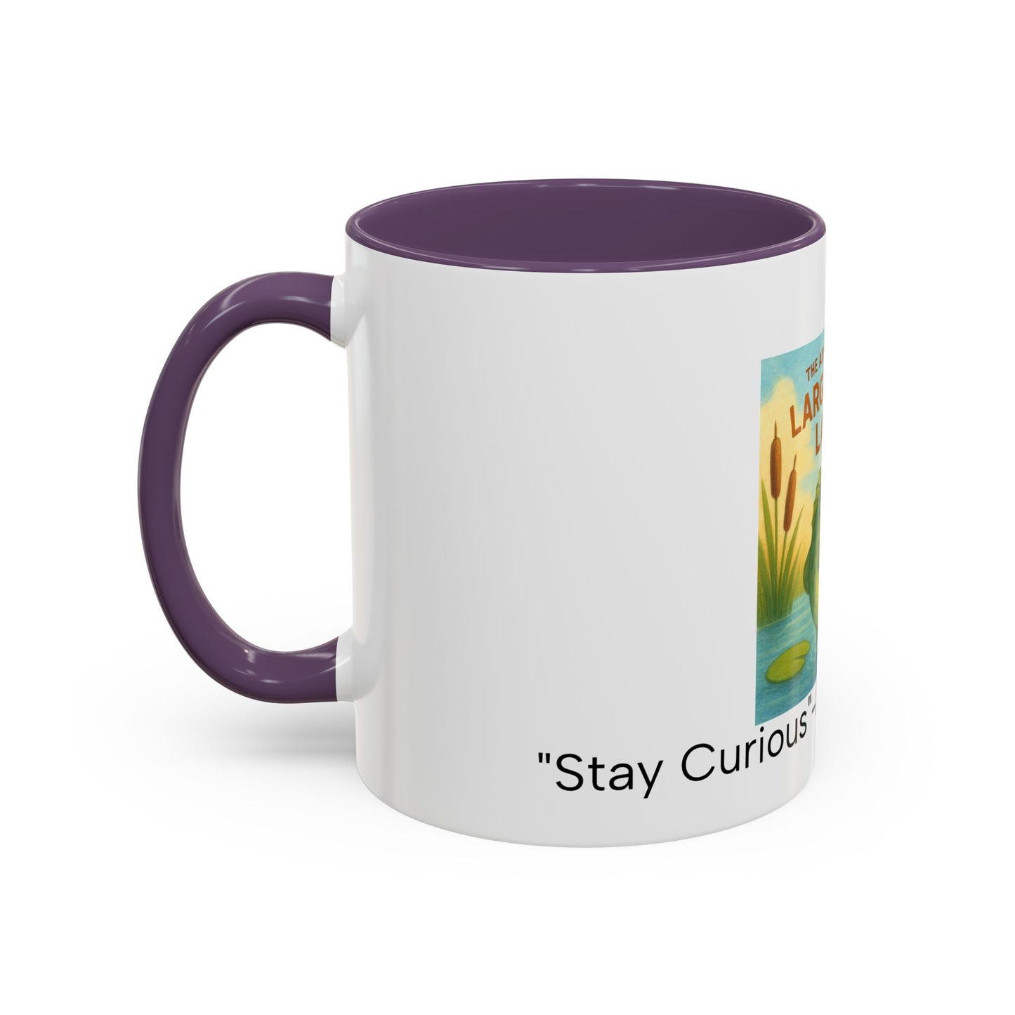 Largemouth Larry Coffee Mug | Fun Cartoon Mug for Kids & Adults, Great Gift for Fishing Lovers, Birthday, Fishing Trip