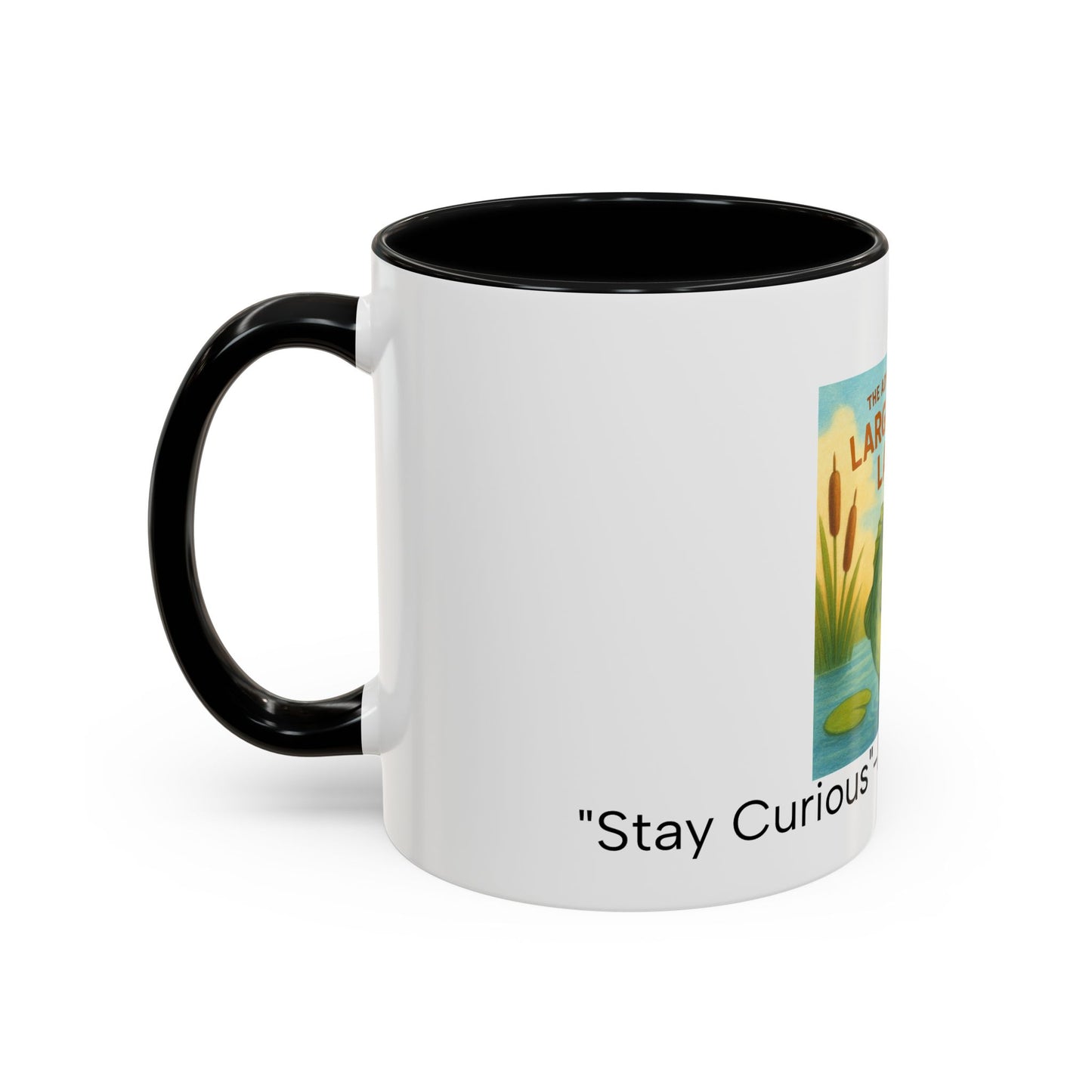 Largemouth Larry Coffee Mug | Fun Cartoon Mug for Kids & Adults, Great Gift for Fishing Lovers, Birthday, Fishing Trip