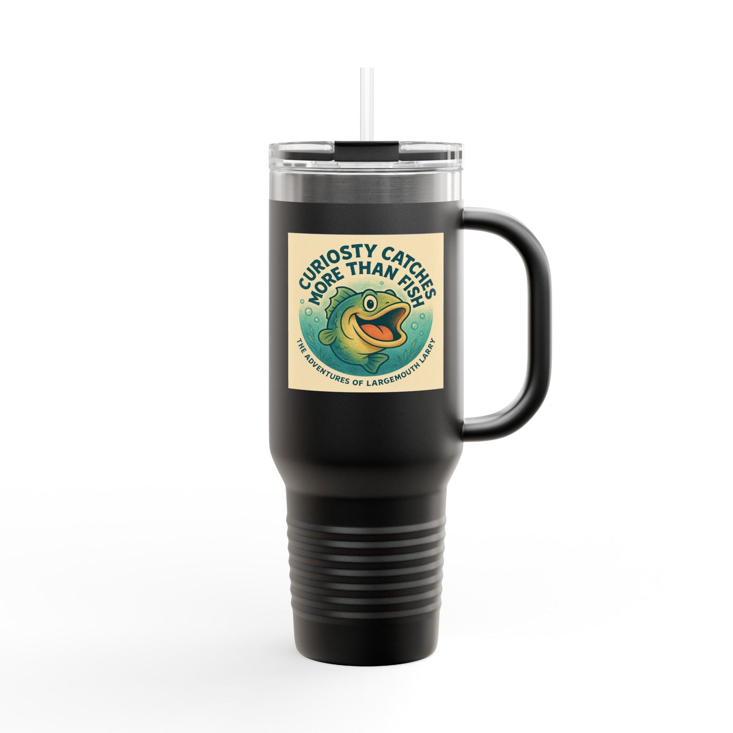 Curiosity Catching Travel Mug | Insulated Fishing Mug | 40oz Travel Cup | Perfect for Outdoors | Gift for Fishermen & Adventurers | [...]