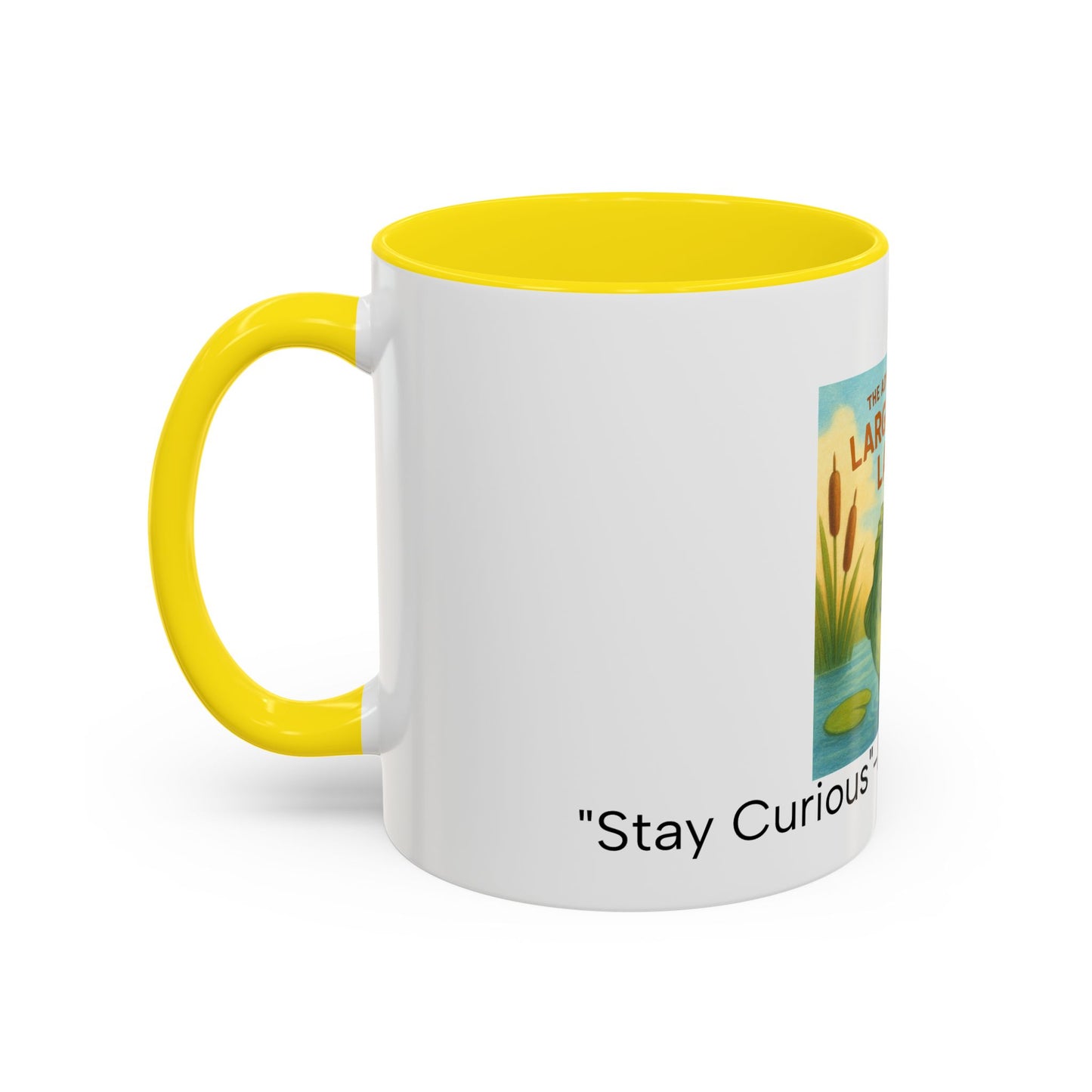 Largemouth Larry Coffee Mug | Fun Cartoon Mug for Kids & Adults, Great Gift for Fishing Lovers, Birthday, Fishing Trip