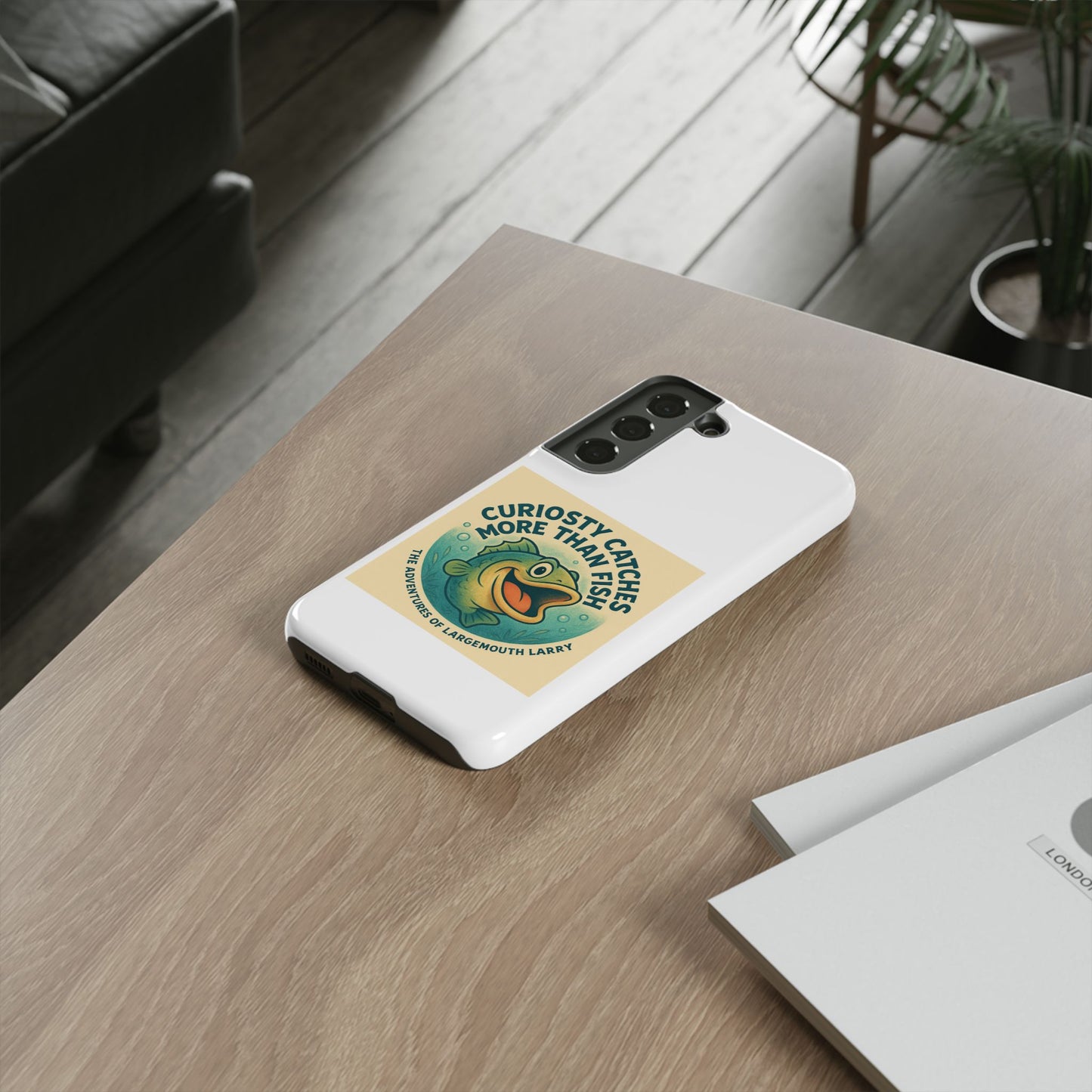 Fishing Phone Case | Curiosity Catches More Than Fish | Gift for Anglers, Outdoor Enthusiasts, Birthday, Father's Day