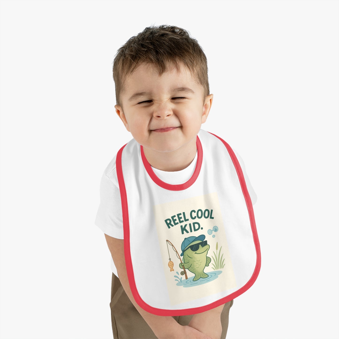 Cool Kid Fishing Bib | Baby Bib for Fishing Lovers, Cute Infant Gift, Baby Shower Present, Catching Fish, Outdoor Adventure Gear