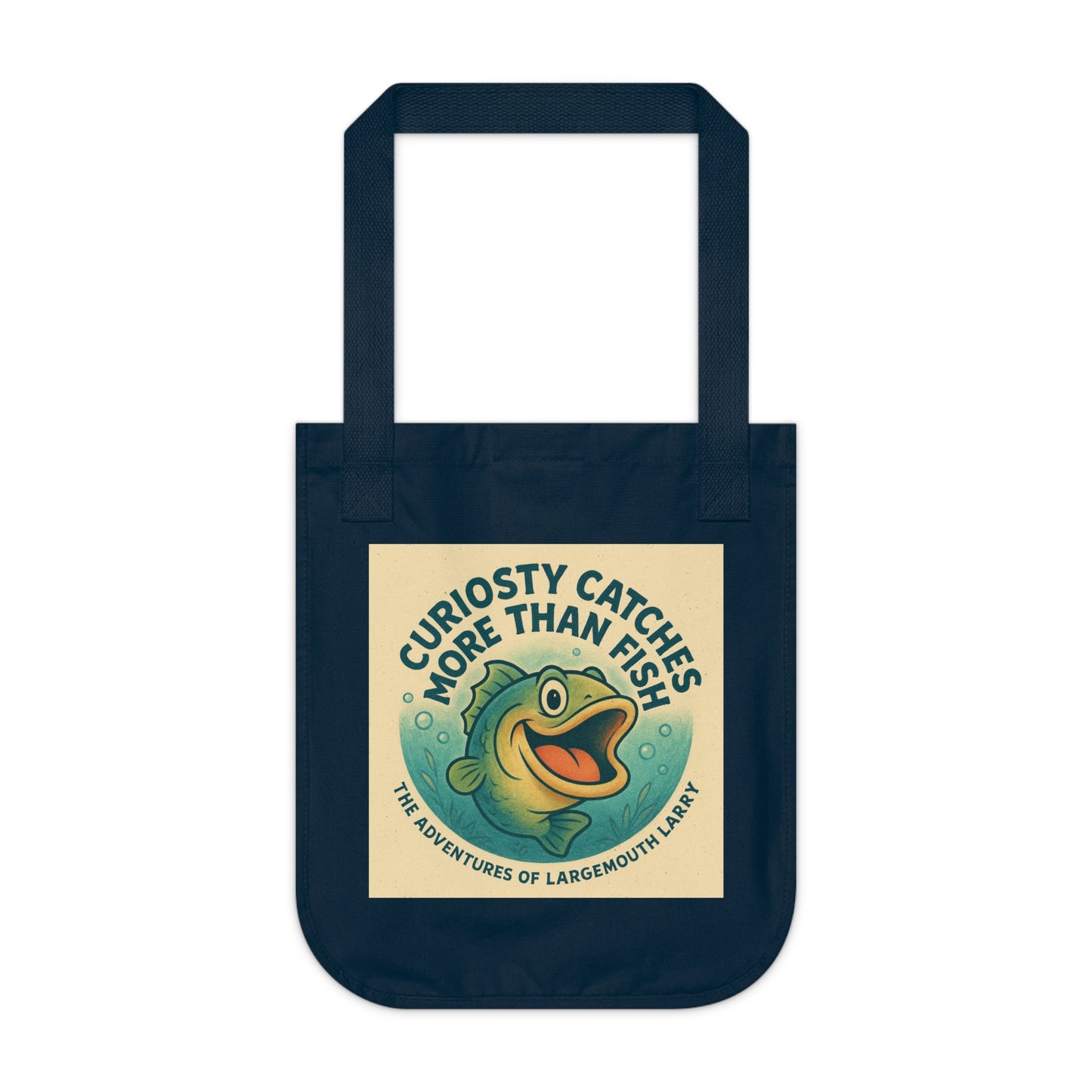 Playful Organic Canvas Tote Bag with Whimsical Fish Designs, Eco-Friendly Shopping Tote, Beach Bag, Pet Lover Gift, Fun Accessory