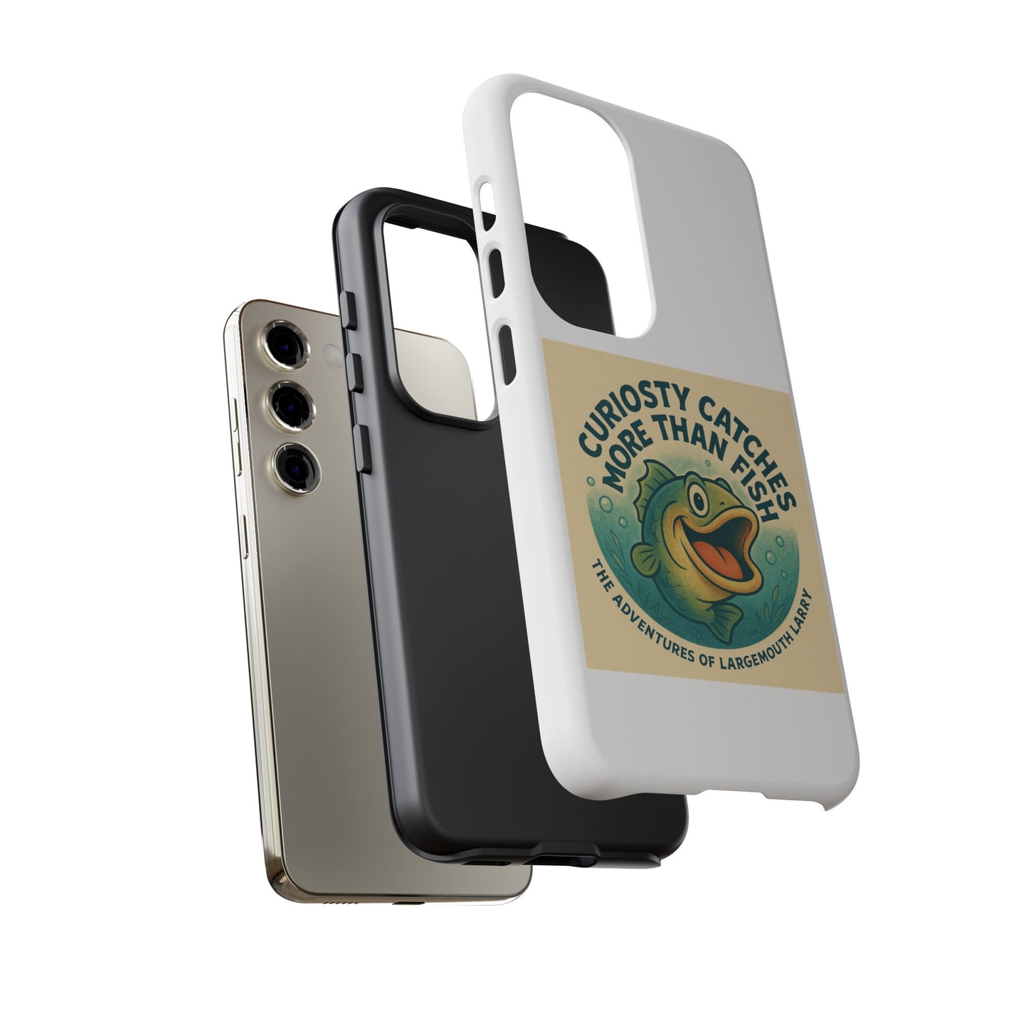Fishing Phone Case | Curiosity Catches More Than Fish | Gift for Anglers, Outdoor Enthusiasts, Birthday, Father's Day