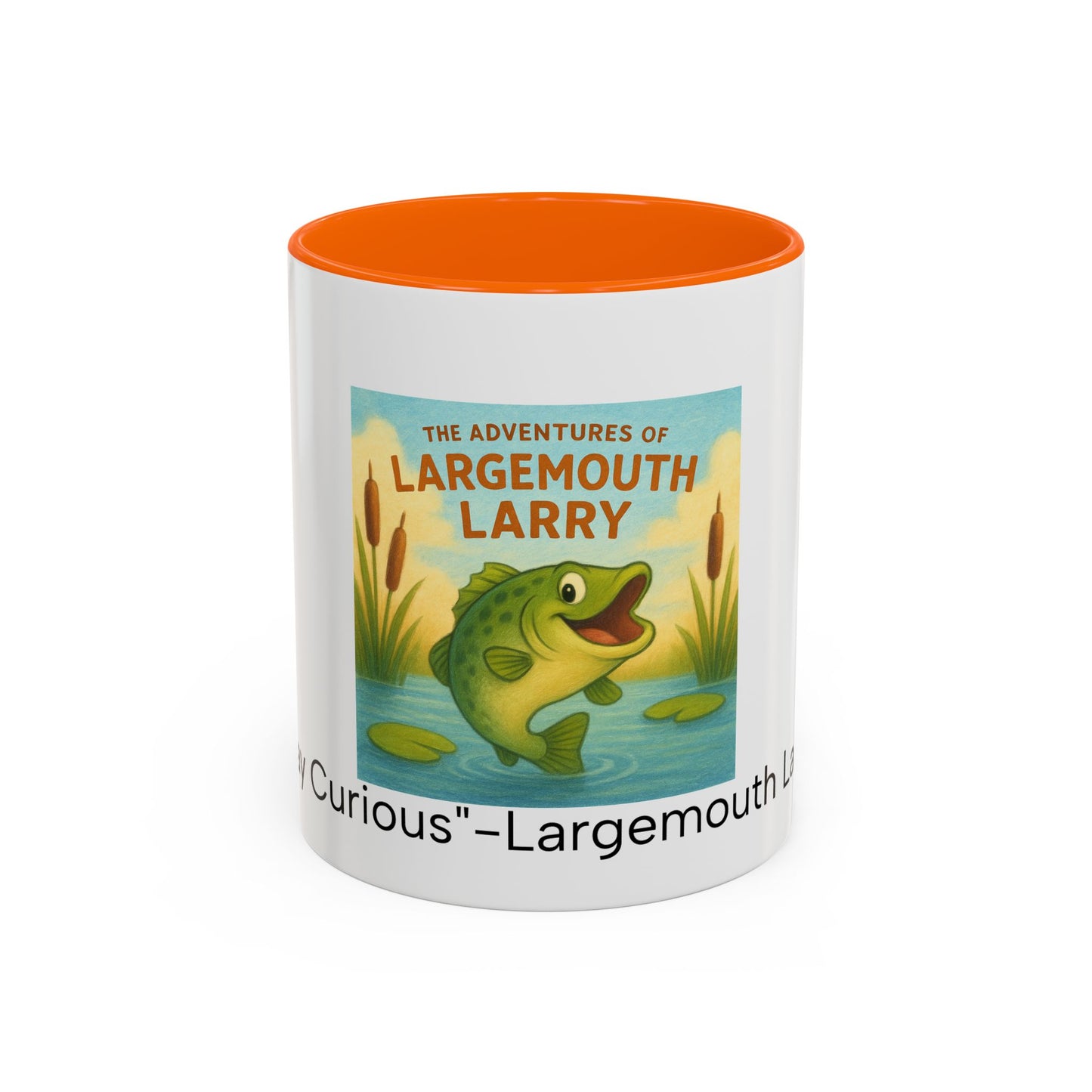 Largemouth Larry Coffee Mug | Fun Cartoon Mug for Kids & Adults, Great Gift for Fishing Lovers, Birthday, Fishing Trip