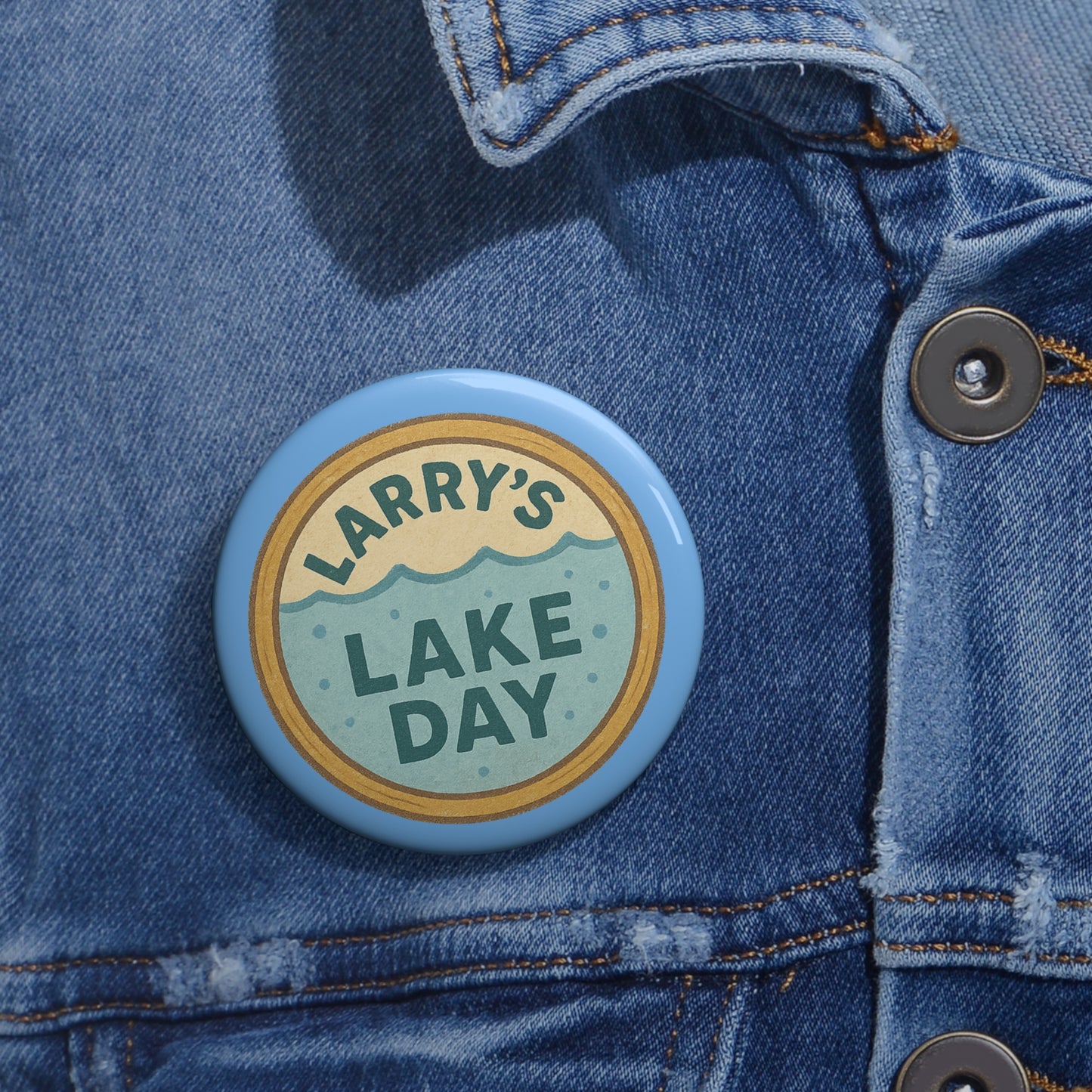 Personalized Lake Day Pin Buttons, Custom Badge, Fun Party Favor, Unique Gift, Summer Outdoor Accessory