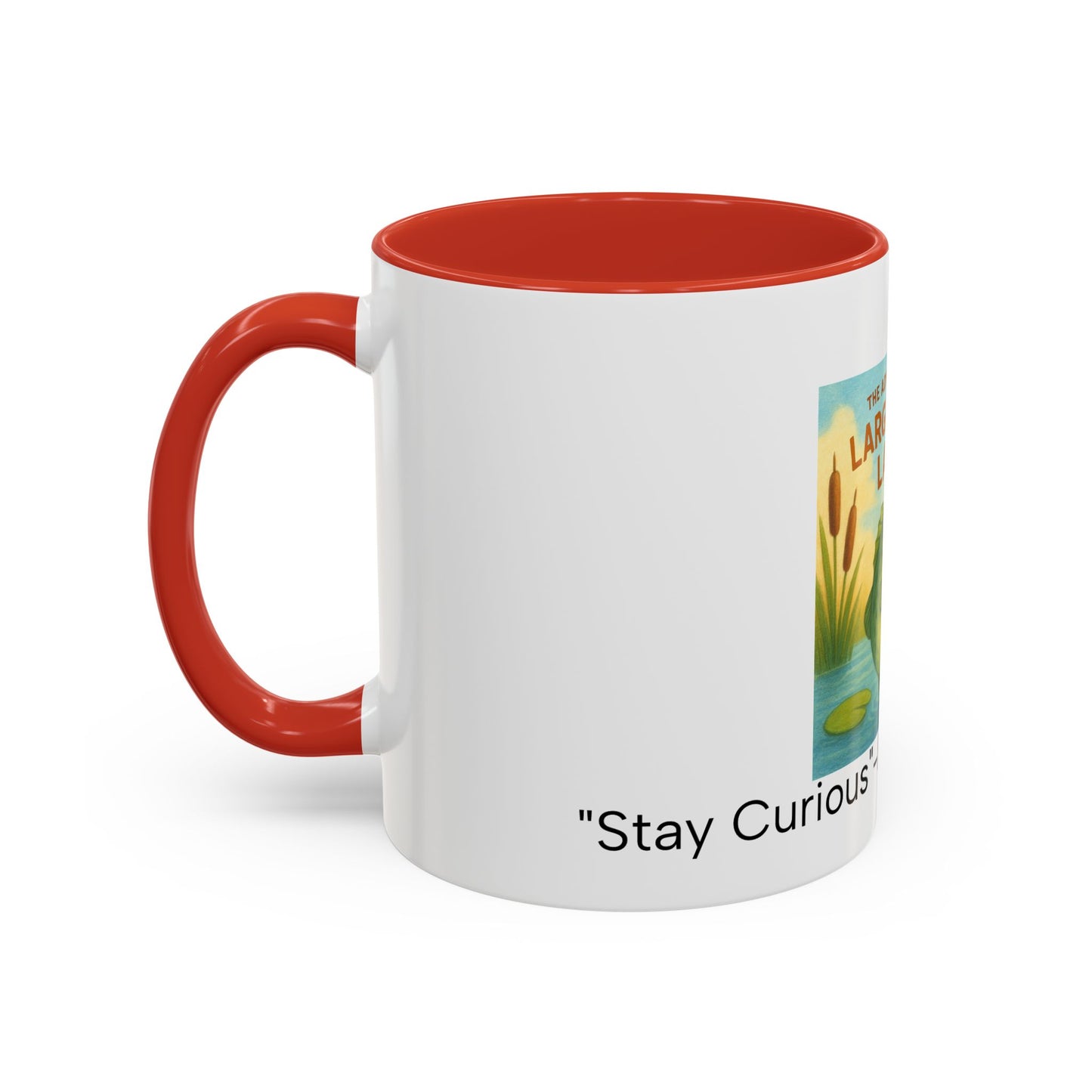 Largemouth Larry Coffee Mug | Fun Cartoon Mug for Kids & Adults, Great Gift for Fishing Lovers, Birthday, Fishing Trip
