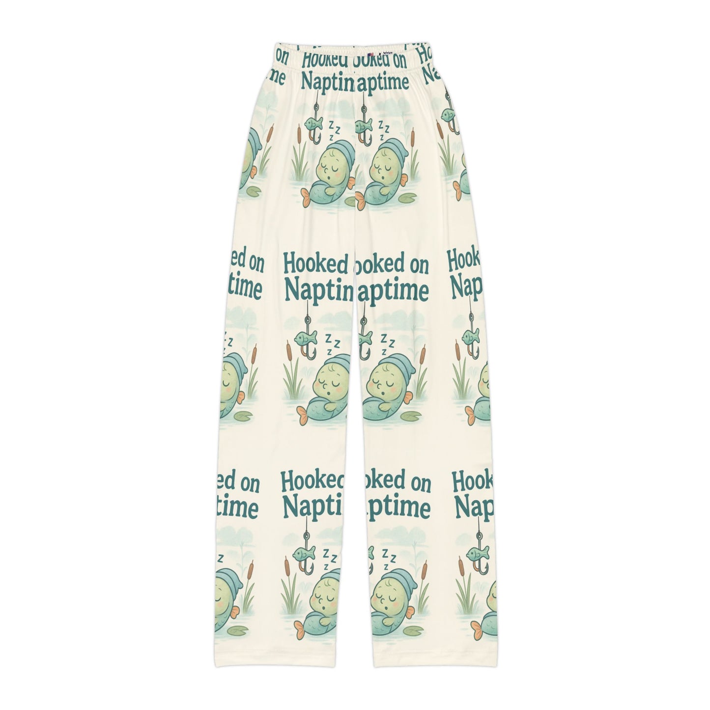Kids Lounge Pants - Hooked on Naptime, Comfy Sleepwear, Relaxed Fit Pajama Pants, Perfect for Movie Nights, Cute Gifts for Kids