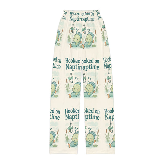 Kids Lounge Pants - Hooked on Naptime, Comfy Sleepwear, Relaxed Fit Pajama Pants, Perfect for Movie Nights, Cute Gifts for Kids