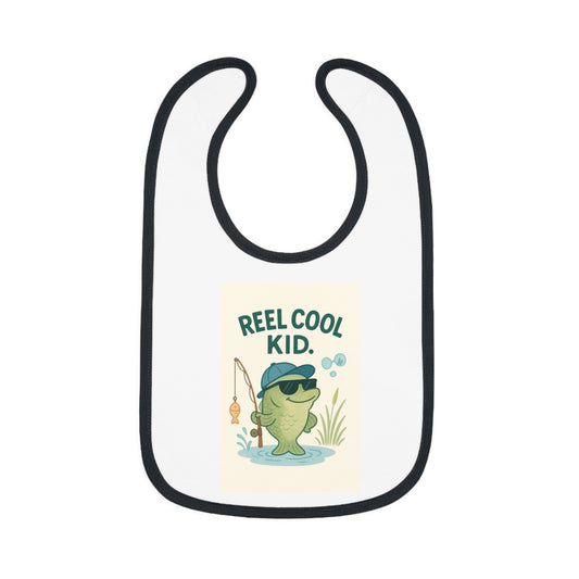 Cool Kid Fishing Bib | Baby Bib for Fishing Lovers, Cute Infant Gift, Baby Shower Present, Catching Fish, Outdoor Adventure Gear