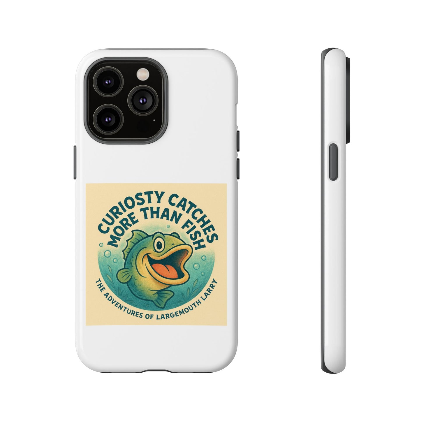 Fishing Phone Case | Curiosity Catches More Than Fish | Gift for Anglers, Outdoor Enthusiasts, Birthday, Father's Day