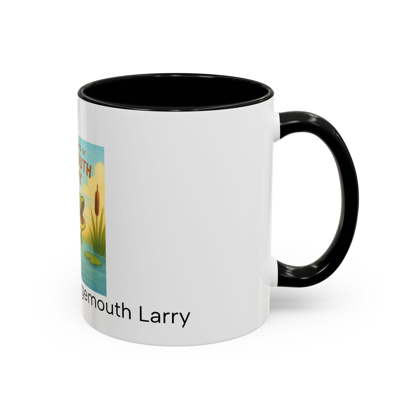Largemouth Larry Coffee Mug | Fun Cartoon Mug for Kids & Adults, Great Gift for Fishing Lovers, Birthday, Fishing Trip