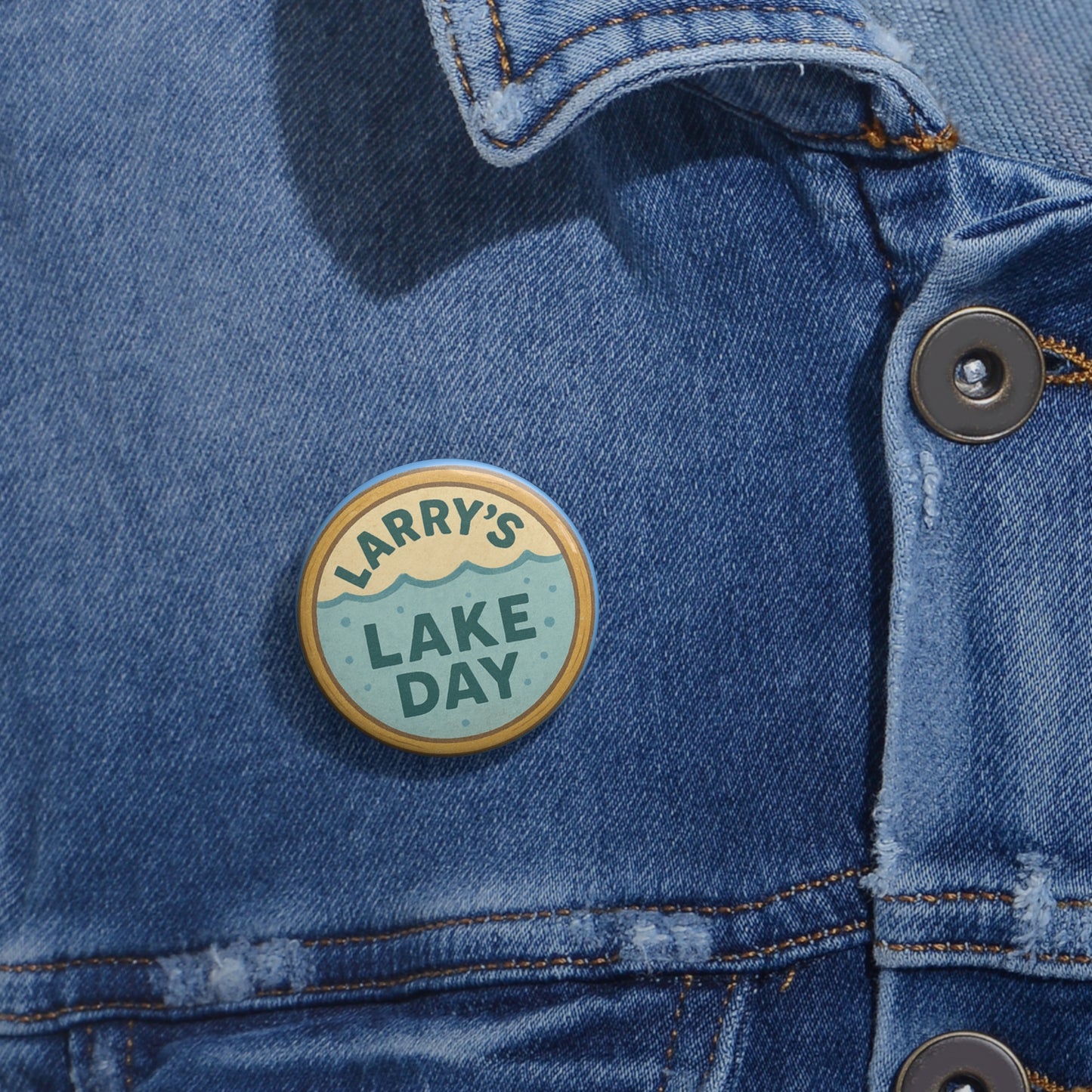 Personalized Lake Day Pin Buttons, Custom Badge, Fun Party Favor, Unique Gift, Summer Outdoor Accessory