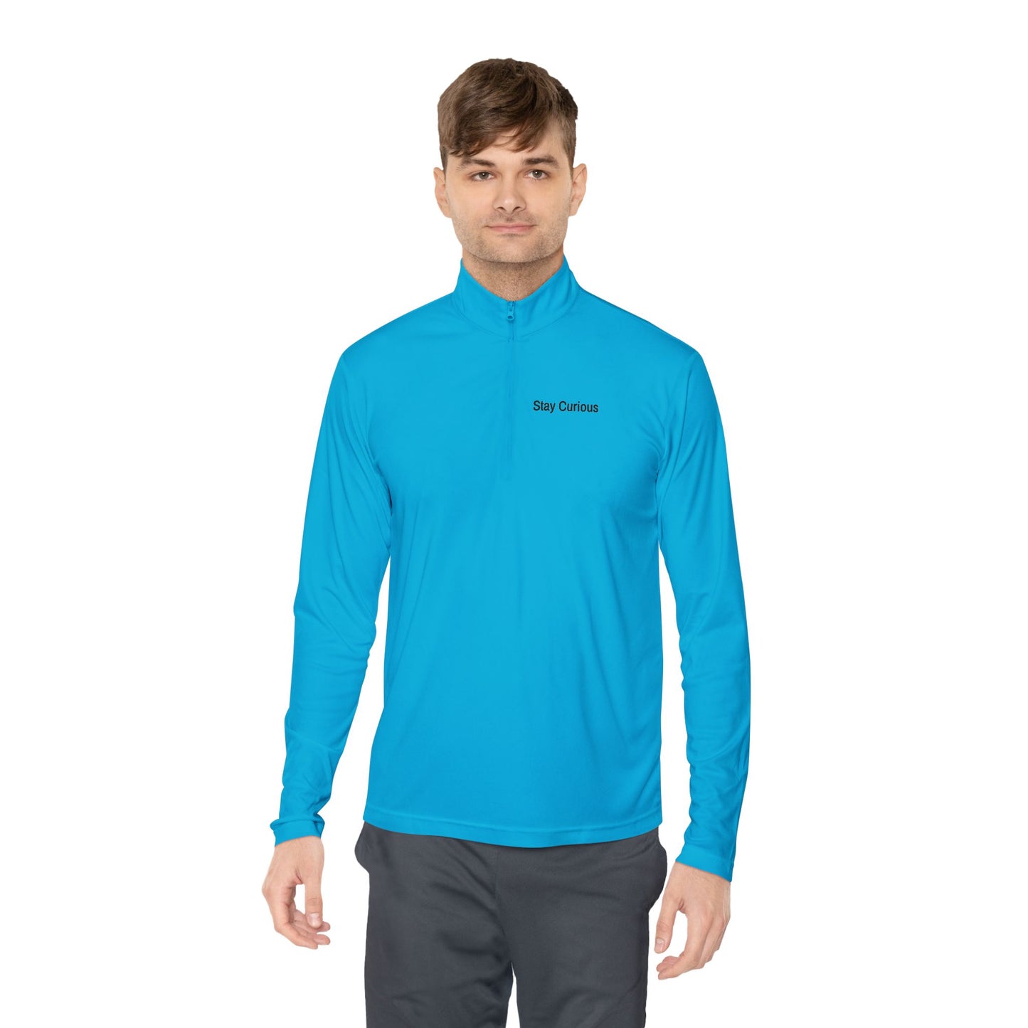 Adventure-Ready Unisex Quarter-Zip Pullover - Stay Careful, Fishing Apparel, Outdoor Gear, Gift for Fishermen, Stylish Layering