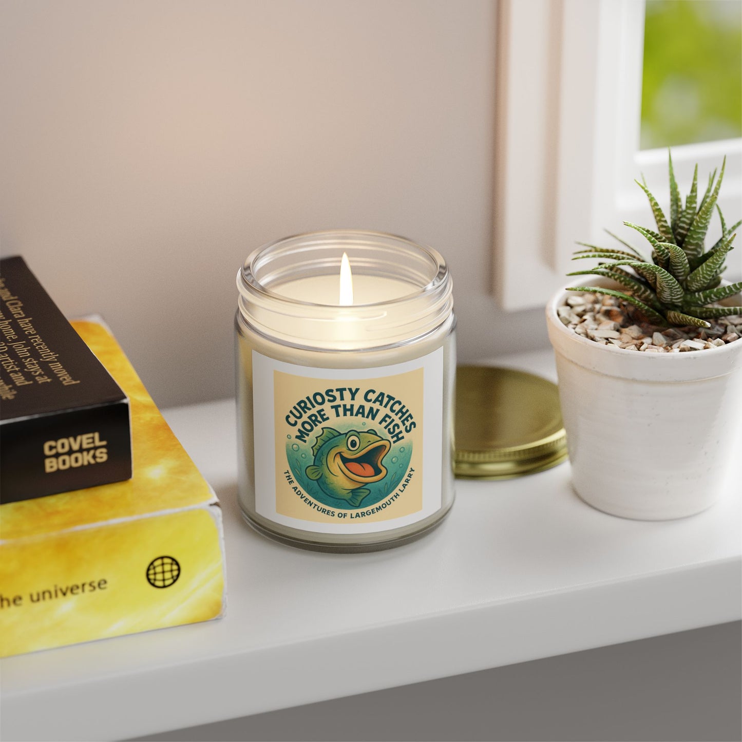 Curiosity Candles: Scented Coconut Apricot Wax, Cozy Home Gift, Eco-Friendly Decor, Relaxing Aromatherapy, Unique Party Favor