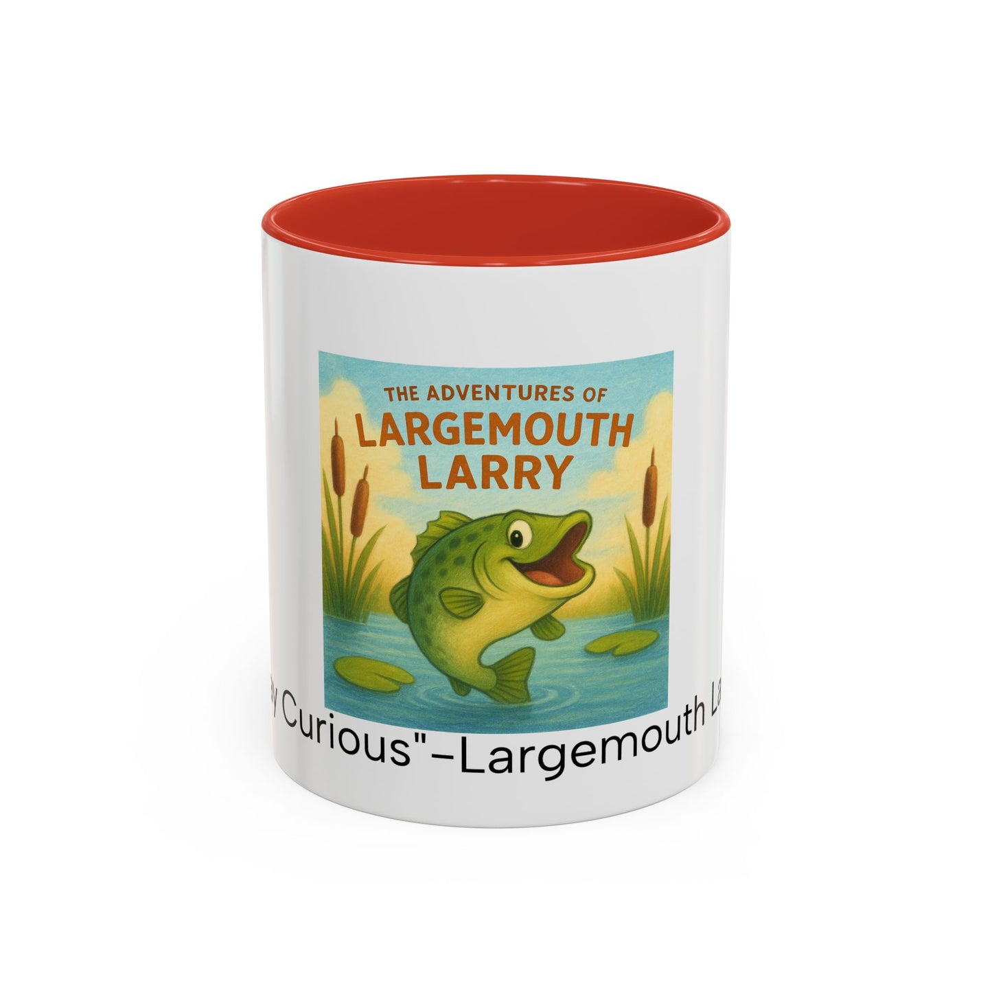 Largemouth Larry Coffee Mug | Fun Cartoon Mug for Kids & Adults, Great Gift for Fishing Lovers, Birthday, Fishing Trip