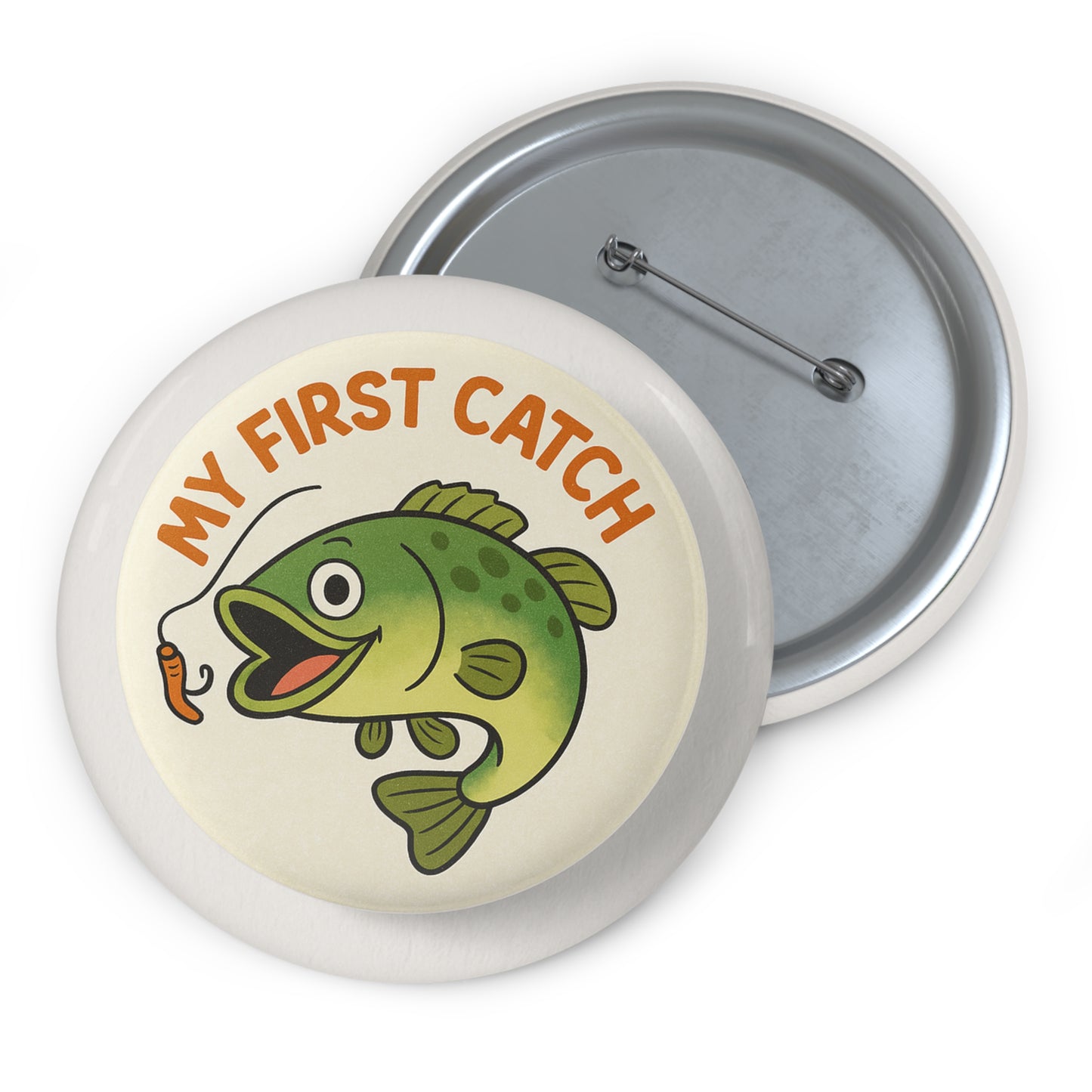 Custom Fishing Pin Buttons - Perfect for Kids, Fishing Enthusiasts, Birthday Gifts, and Celebration Accessories, My First Catch