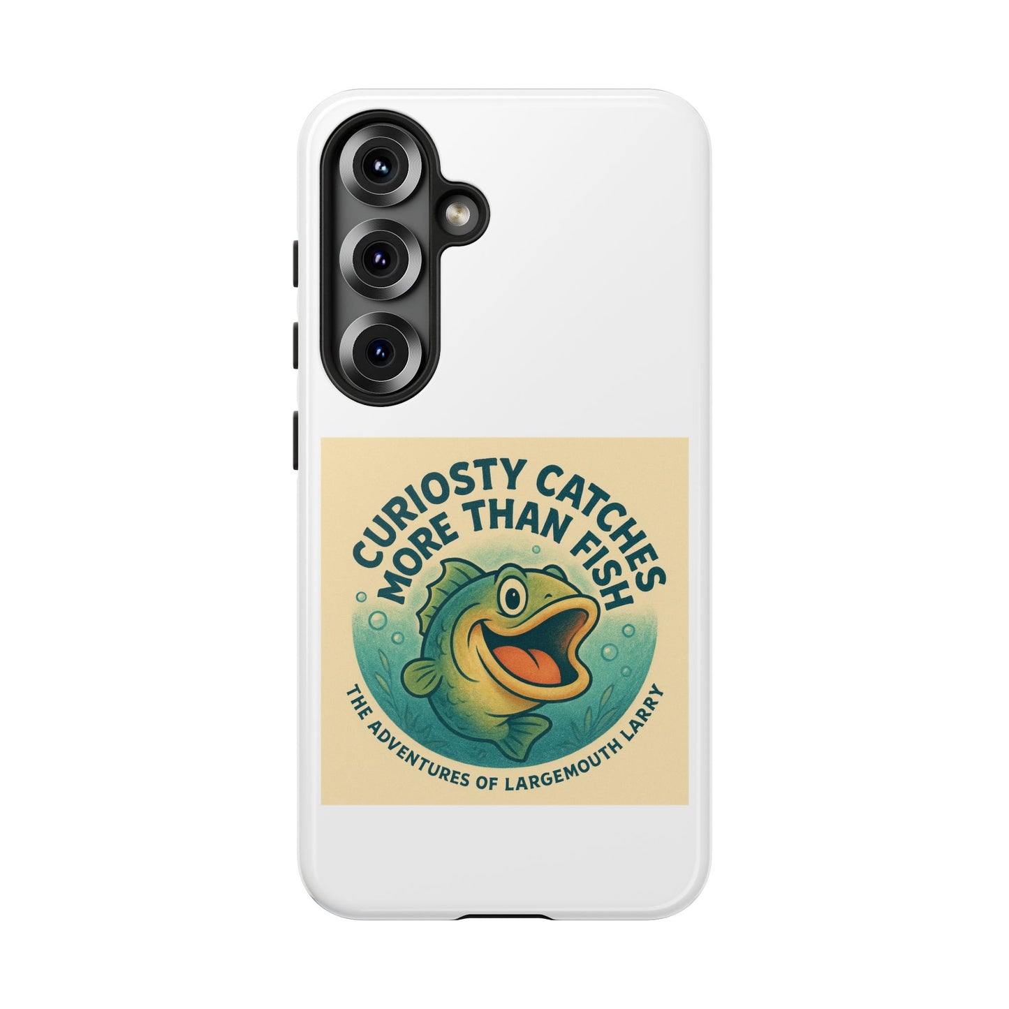 Fishing Phone Case | Curiosity Catches More Than Fish | Gift for Anglers, Outdoor Enthusiasts, Birthday, Father's Day