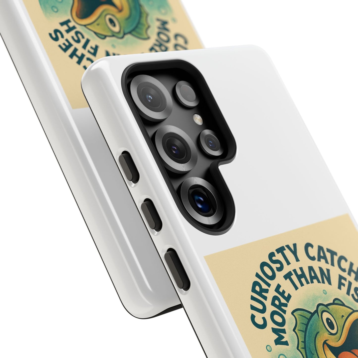 Fishing Phone Case | Curiosity Catches More Than Fish | Gift for Anglers, Outdoor Enthusiasts, Birthday, Father's Day