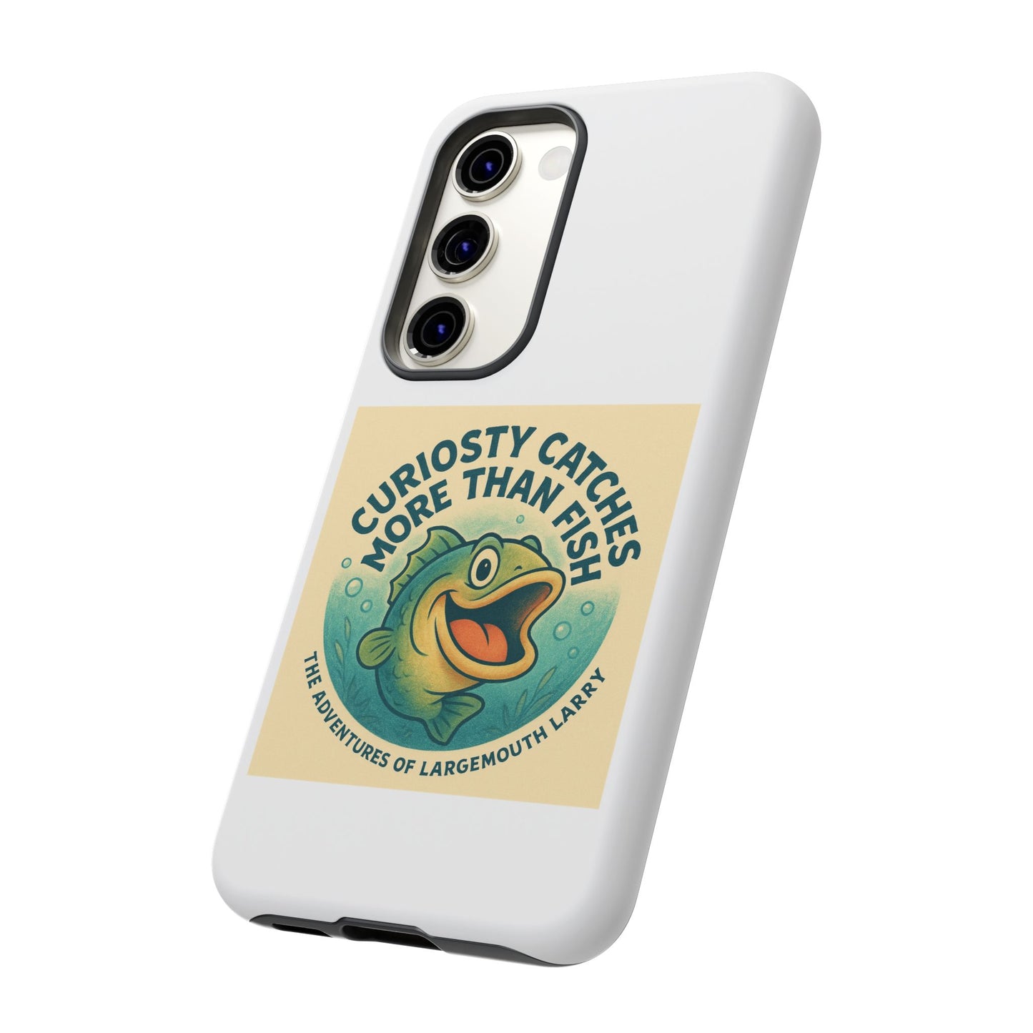 Fishing Phone Case | Curiosity Catches More Than Fish | Gift for Anglers, Outdoor Enthusiasts, Birthday, Father's Day
