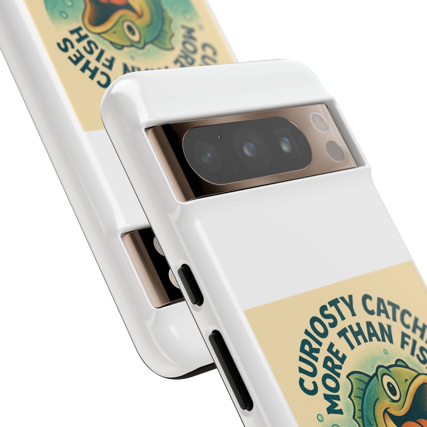 Fishing Phone Case | Curiosity Catches More Than Fish | Gift for Anglers, Outdoor Enthusiasts, Birthday, Father's Day