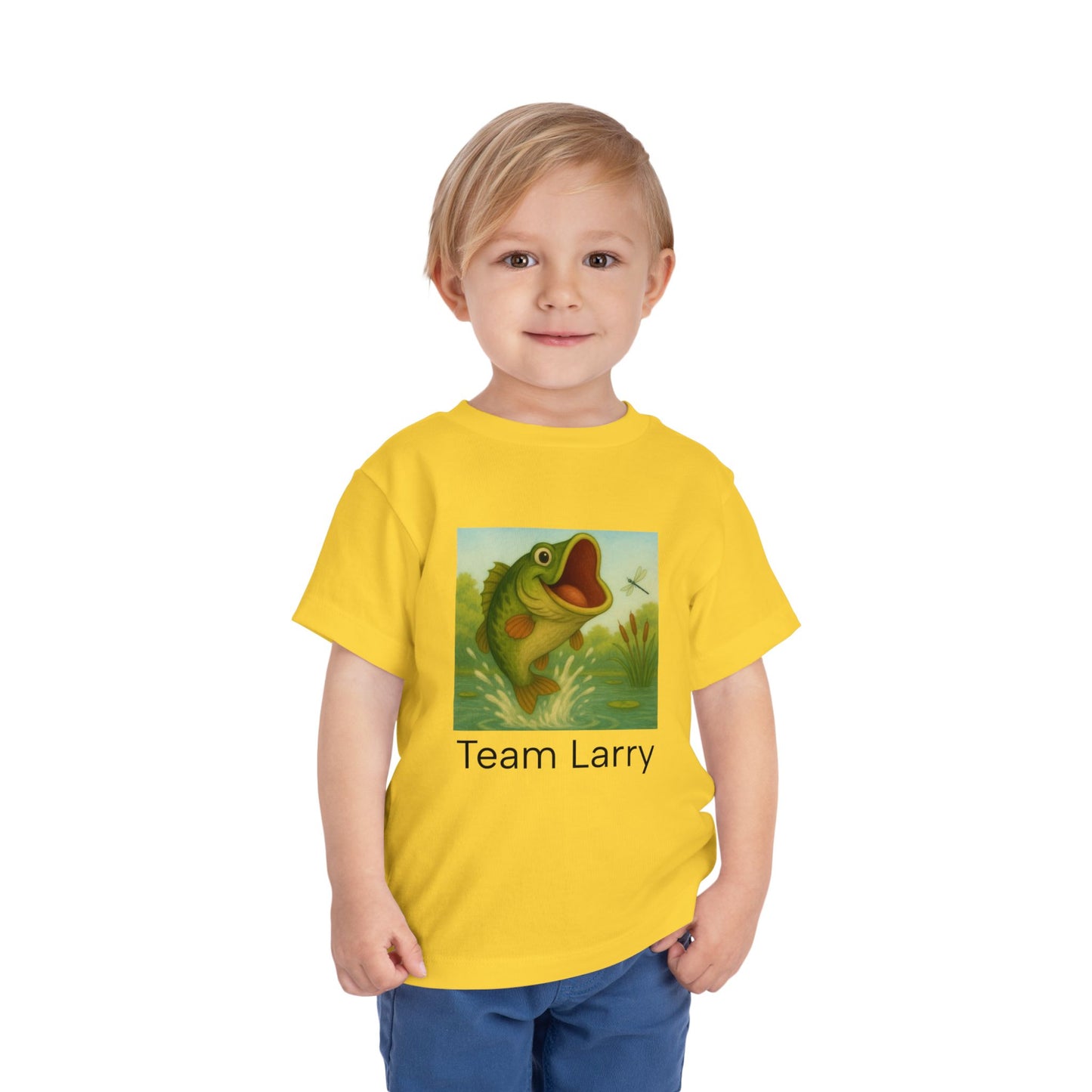 Team Larry Toddler Tee - Fun, Playful, Kids' T-Shirt for Birthday, Gift, Summer, Everyday Wear, Fishing Theme