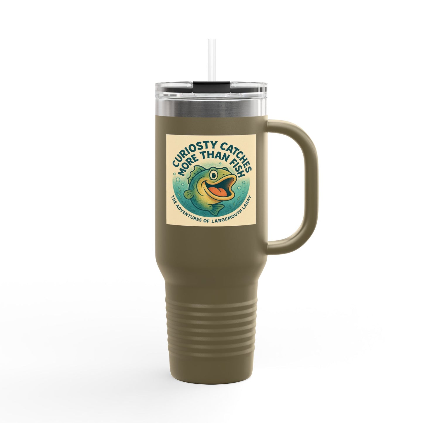 Curiosity Catching Travel Mug | Insulated Fishing Mug | 40oz Travel Cup | Perfect for Outdoors | Gift for Fishermen & Adventurers | [...]